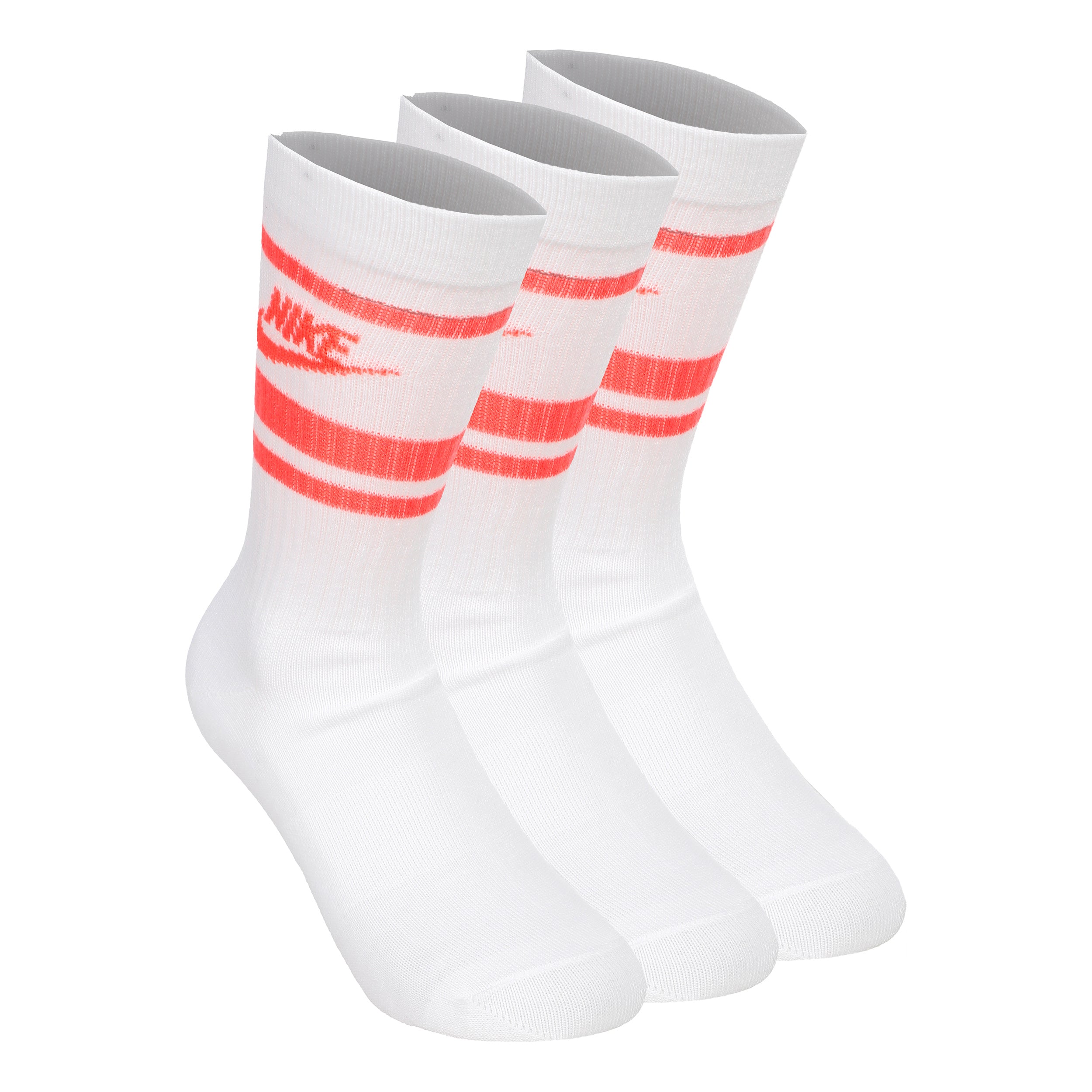 Nike Everyday Essentials Crew Calzini Da Tennis-Bianco,Corallo