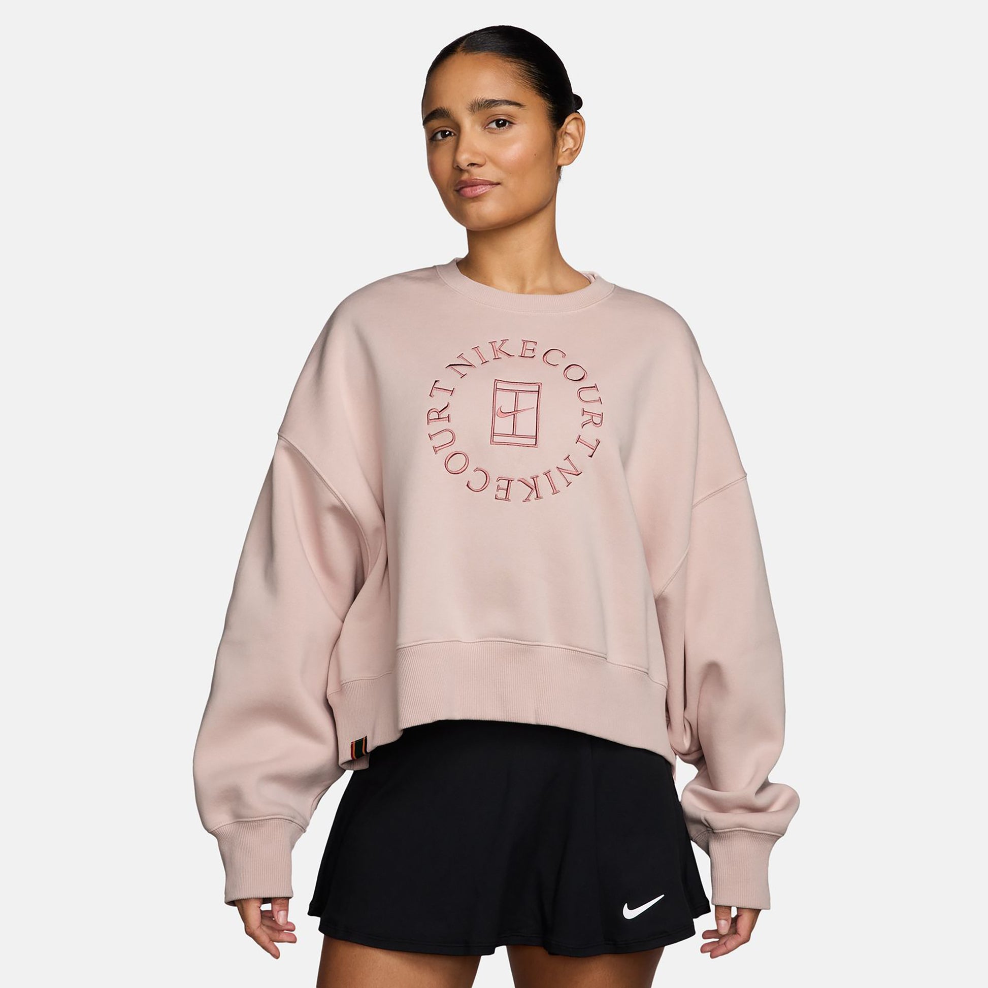 Nike Court Phoenix Over-Oversized Crew Heritage Felpa Donna - rosa antico, malva