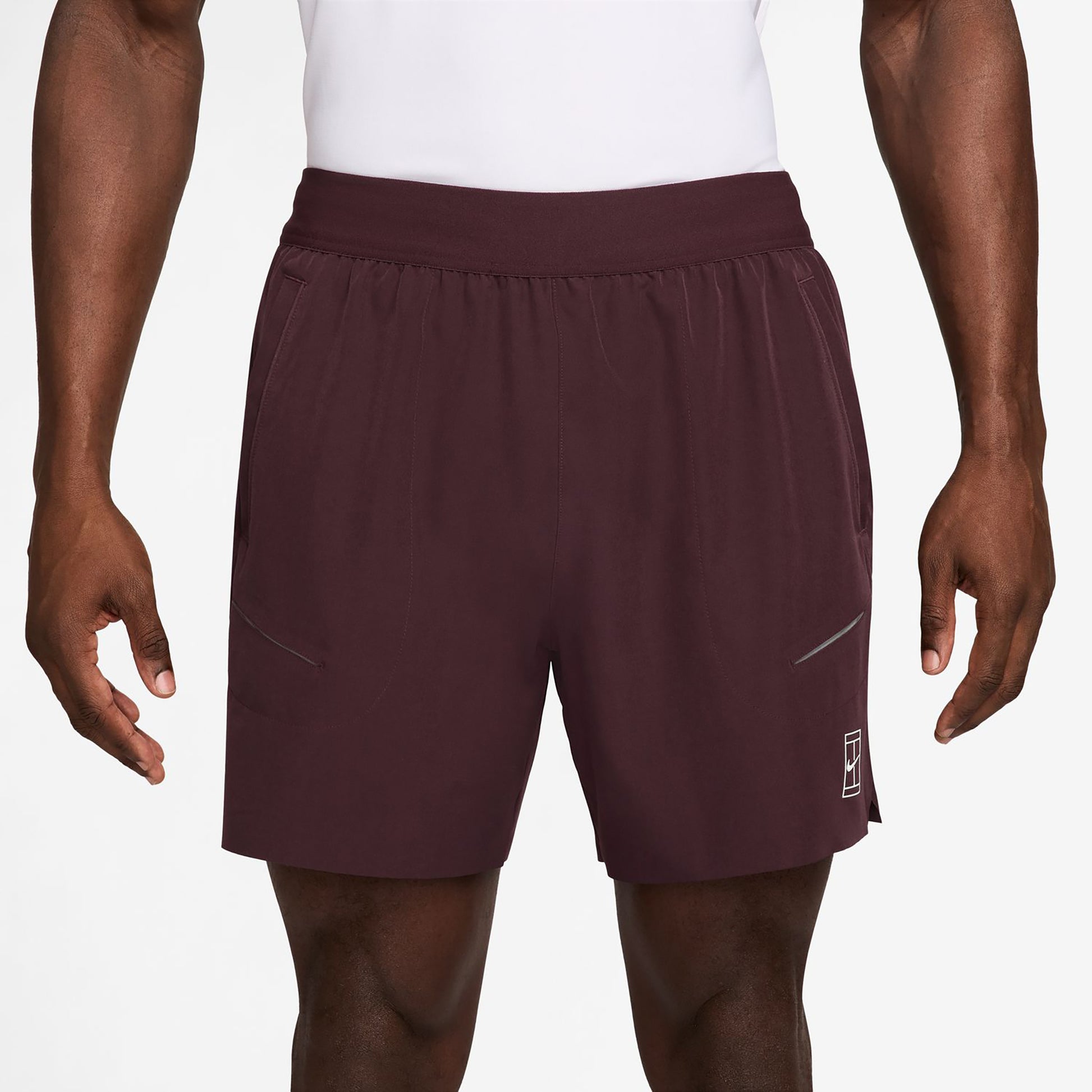 Nike Sinner Court Dri-FIT Advantage 6in Pantaloncini Uomini - rosso scuro, bianco