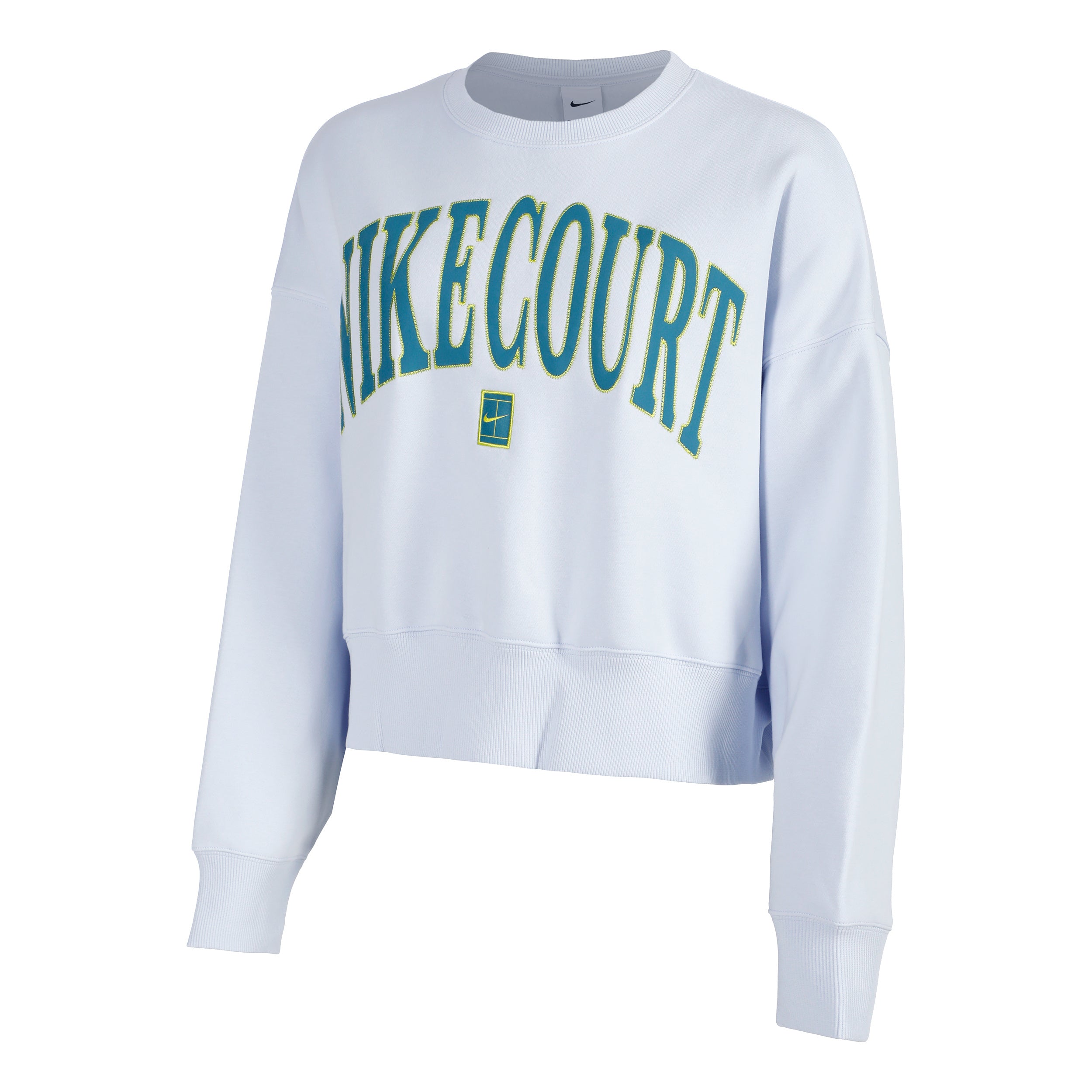Nike Court Heritage Phoenix Fleece Oversized Crew High Rise Felpa Donna - grigio chiaro,