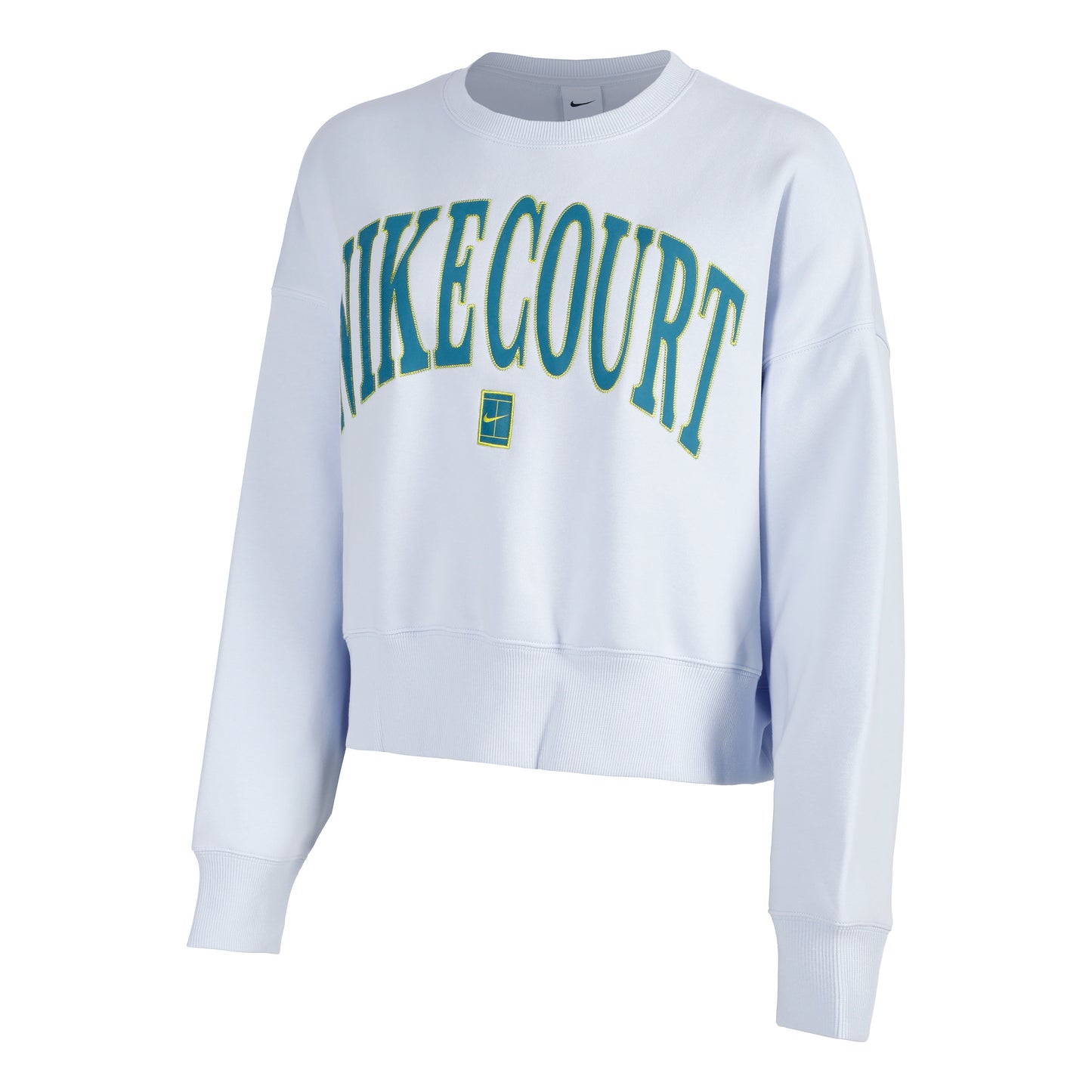Nike Court Heritage Phoenix Fleece Oversized Crew High Rise Felpa Donna - grigio chiaro,