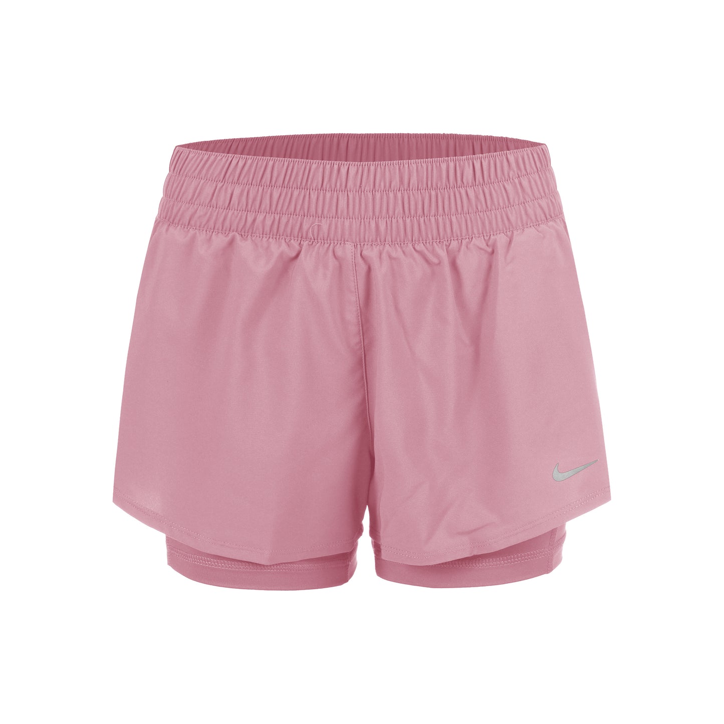 Nike Dri-Fit One Mid Rise 2in1 3in Pantaloncini Donna - rosa antico, argento