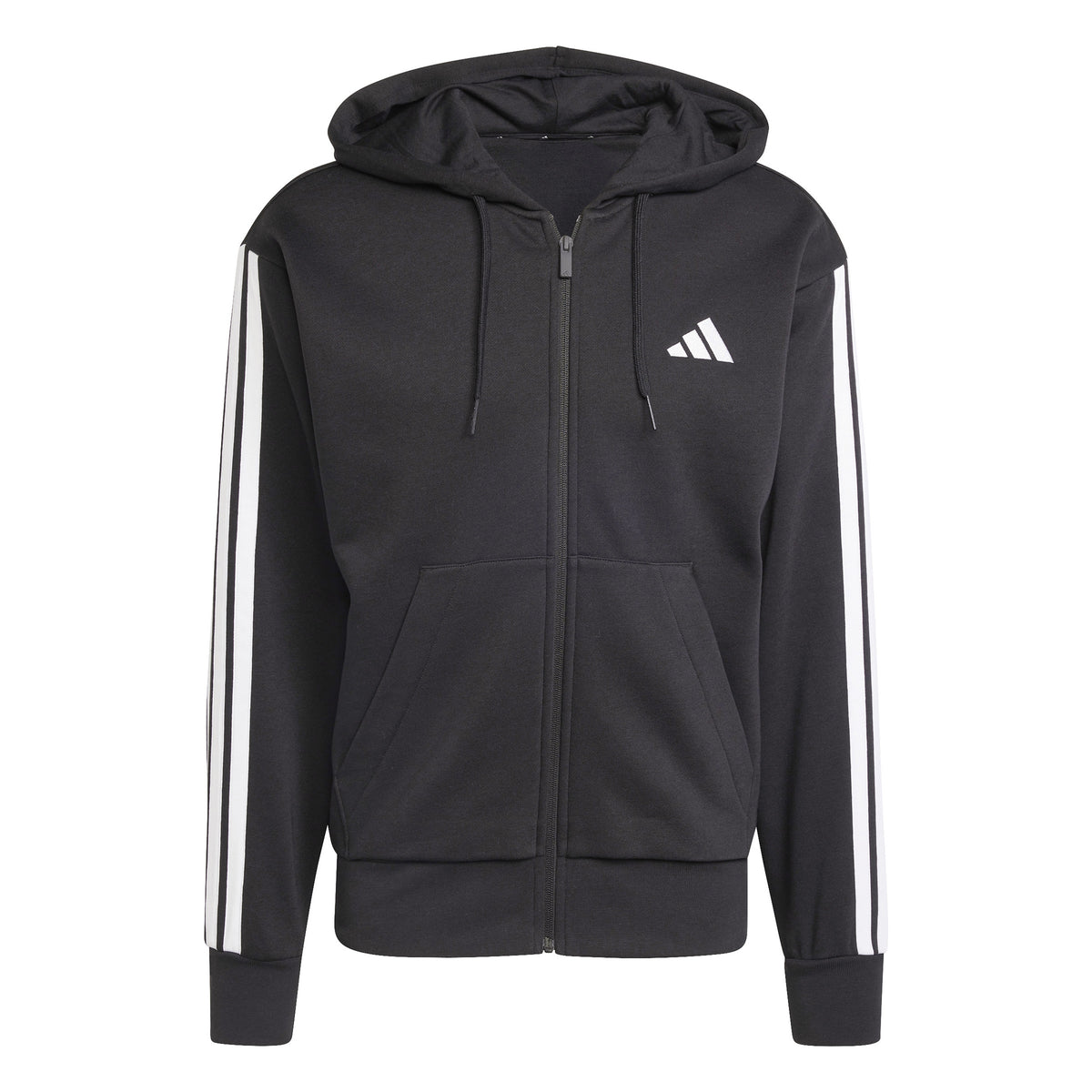 adidas Essentials 3 Stripes Felpa Uomini - nero, bianco