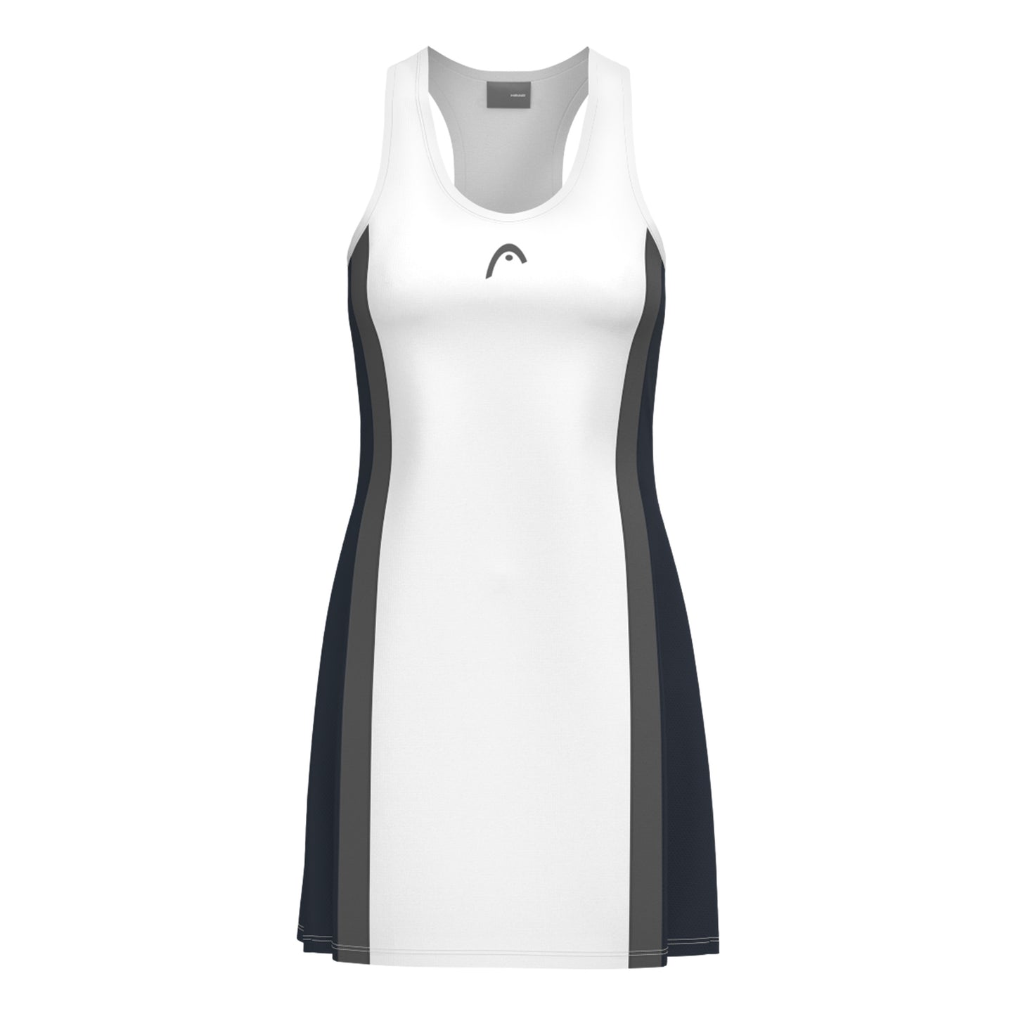 HEAD Club 25 Abito Donna-Blu Scuro,Bianco