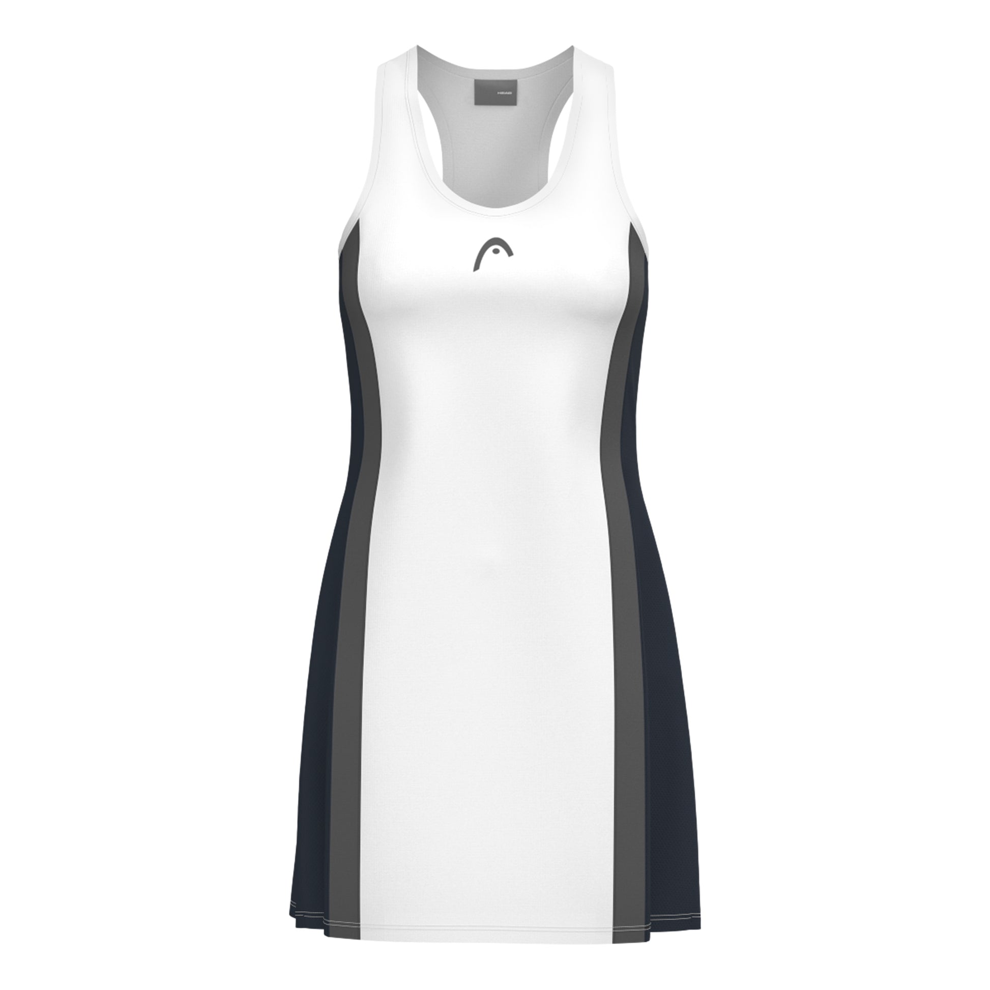 HEAD Club 25 Abito Donna-Blu Scuro,Bianco
