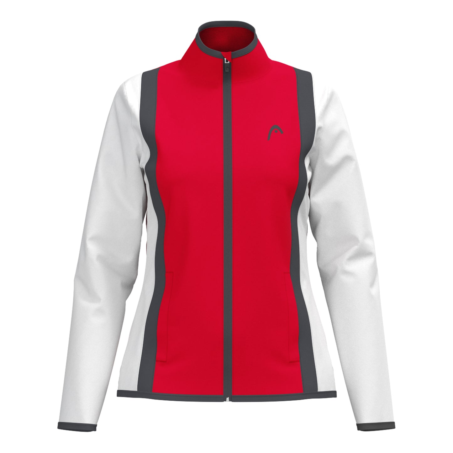 HEAD Club 25 Jacket Women Giacca Da Allenamento Donna-Rosso,Bianco