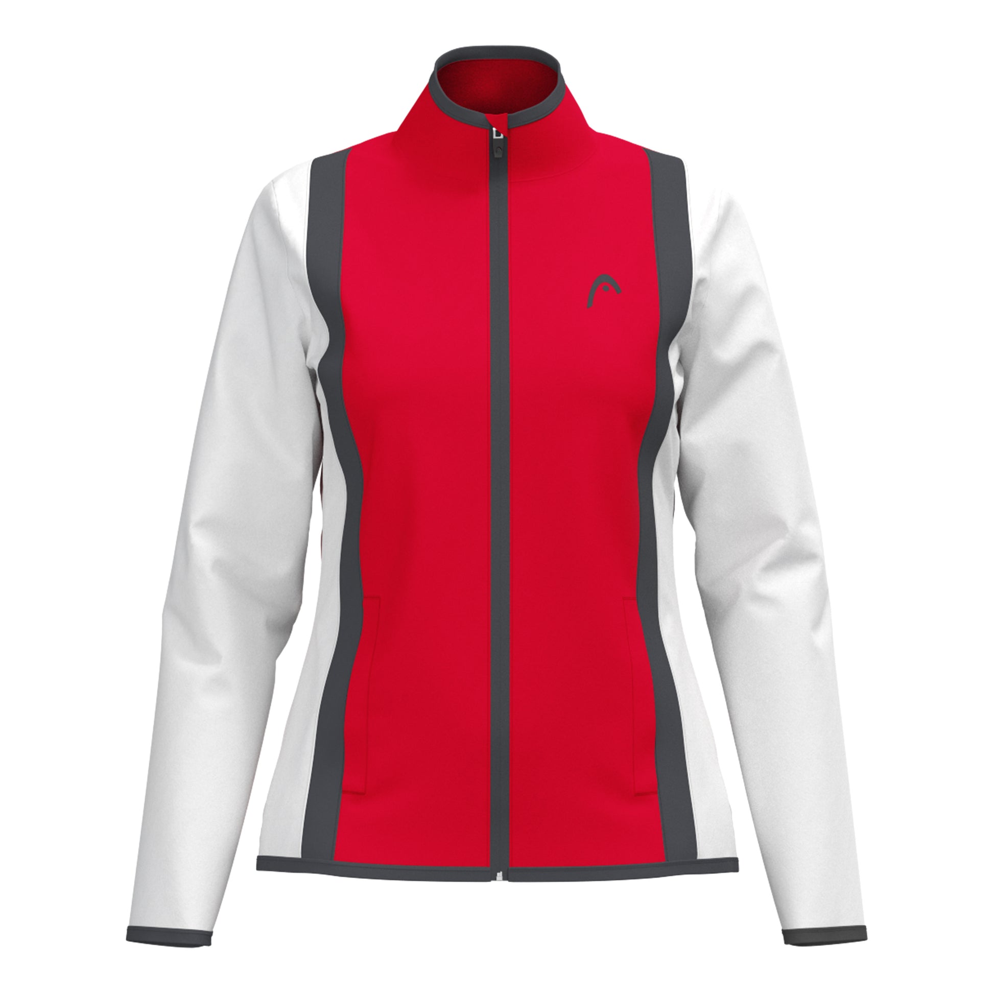 HEAD Club 25 Jacket Women Giacca Da Allenamento Donna-Rosso,Bianco