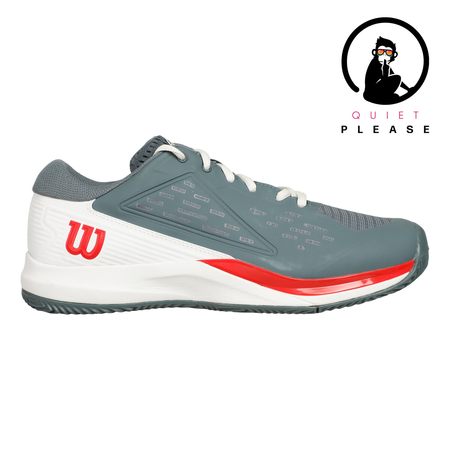 Wilson Rush Pro Ace Quiet Please Scarpa Per Terra Rossa Uomini-Grigio,Arancione