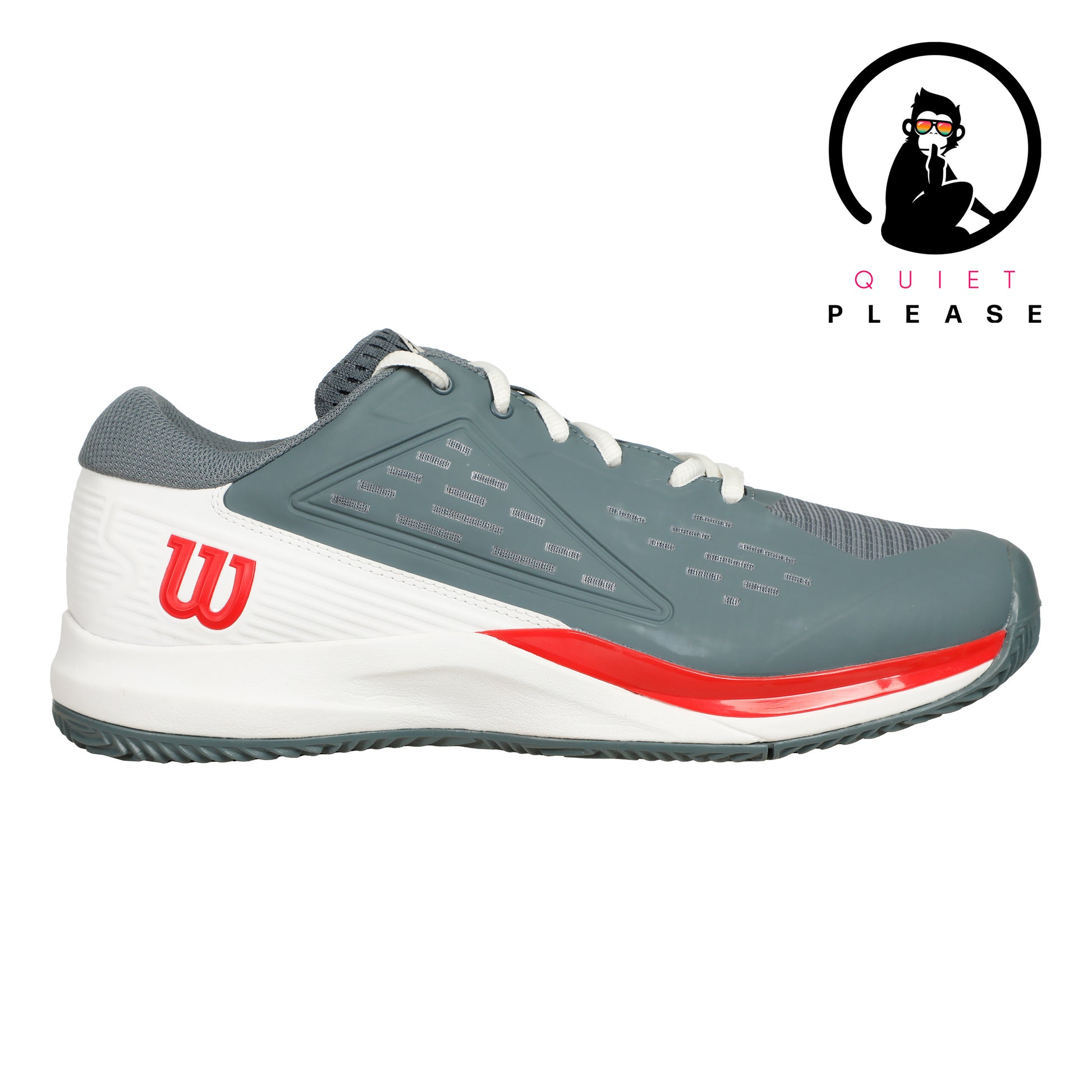 Wilson Rush Pro Ace Quiet Please Scarpa Per Terra Rossa Uomini-Grigio,Arancione