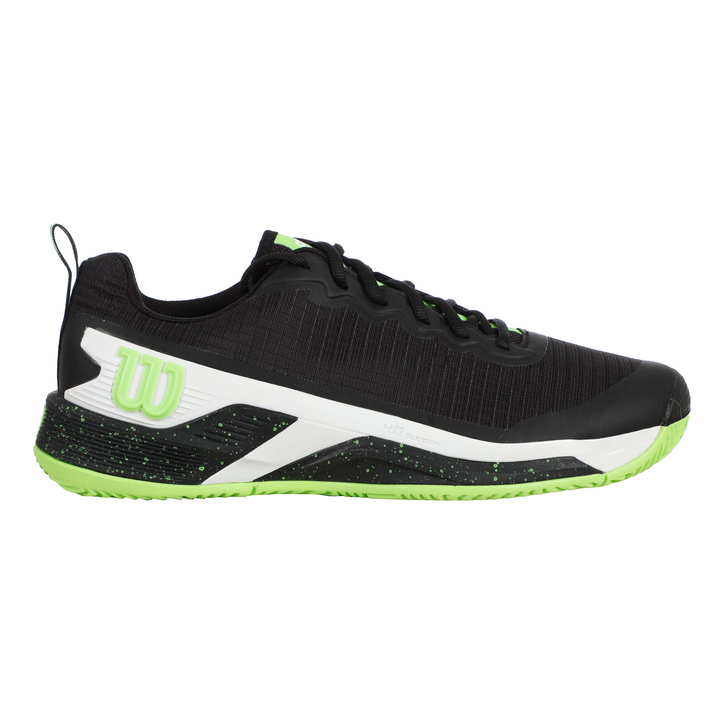 Wilson Rush Pro 4.5 Scarpa Per Terra Rossa Uomini-Nero,Verde Chiaro