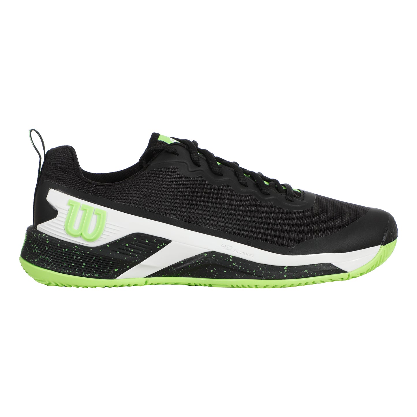 Wilson Rush Pro 4.5 Scarpa Per Terra Rossa Uomini-Nero,Verde Chiaro