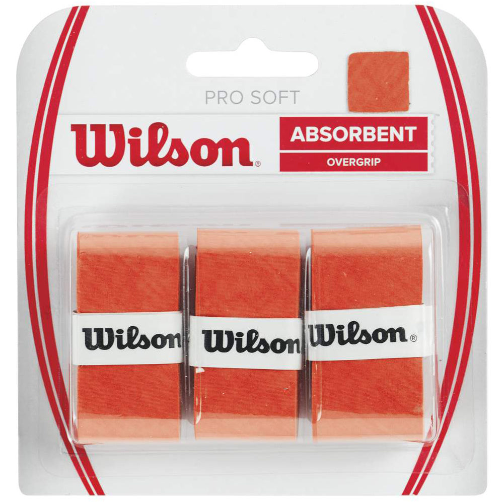Wilson Soft Overgrip Confezione Da 3-Arancione