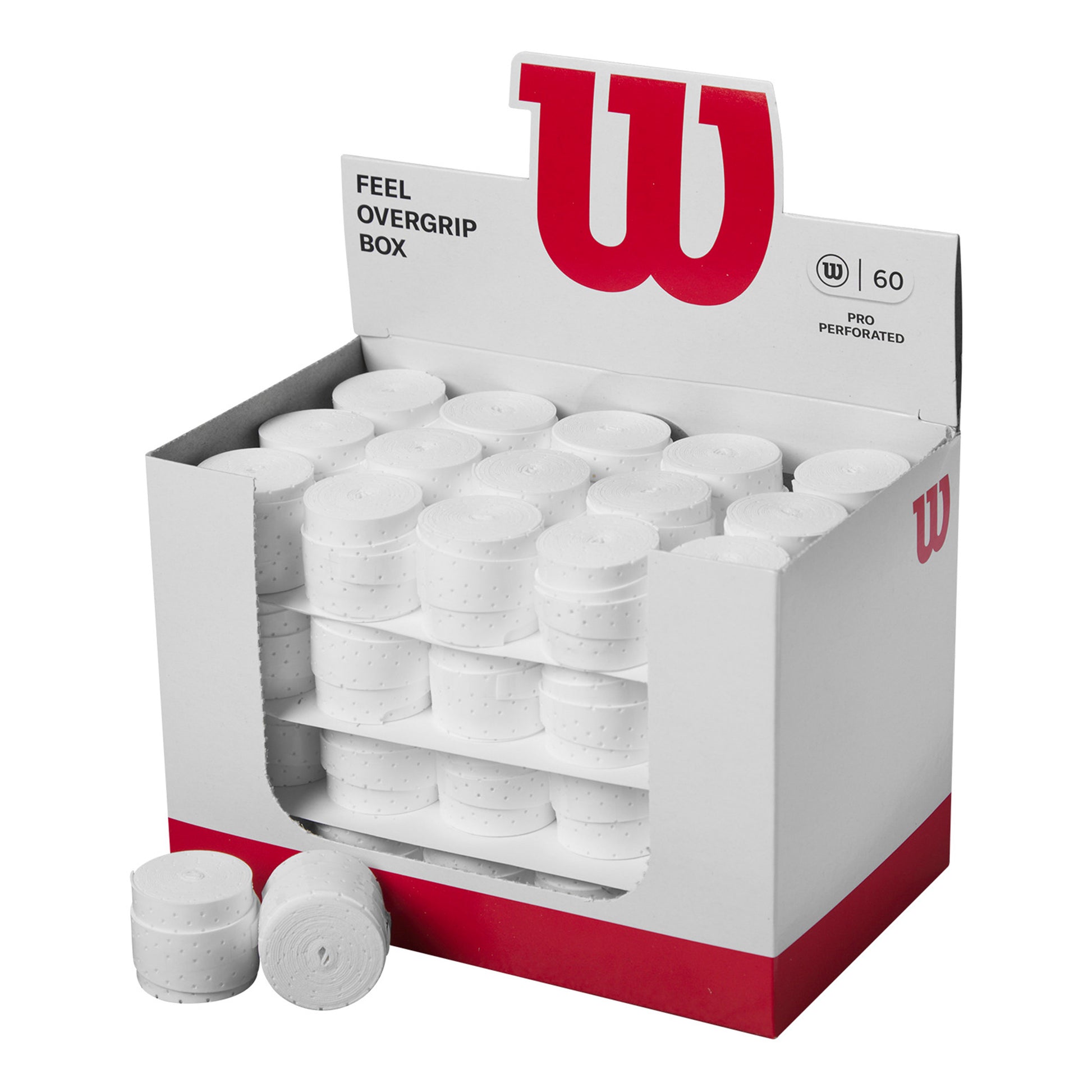 Wilson Pro Overgrip Perforated Confezione da 60 - bianco