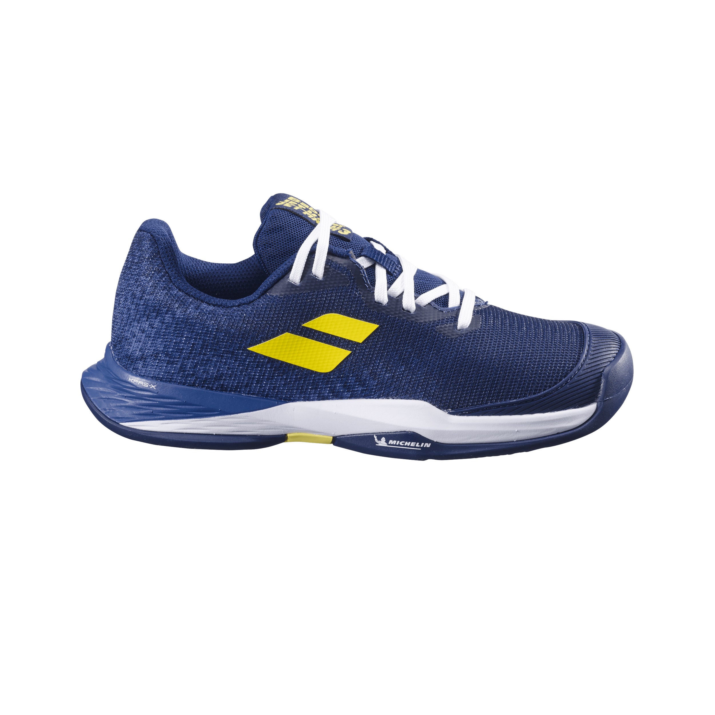 Babolat Jet Mach 3 Scarpa Per Terra Rossa Bambini-Blu Scuro,Giallo