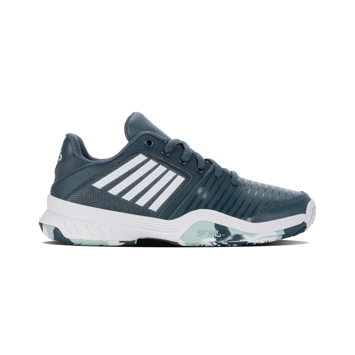 K-Swiss Court Express Omni Scarpa Per Tutte Le Superfici Bambini-Color Petrolio,Bianco