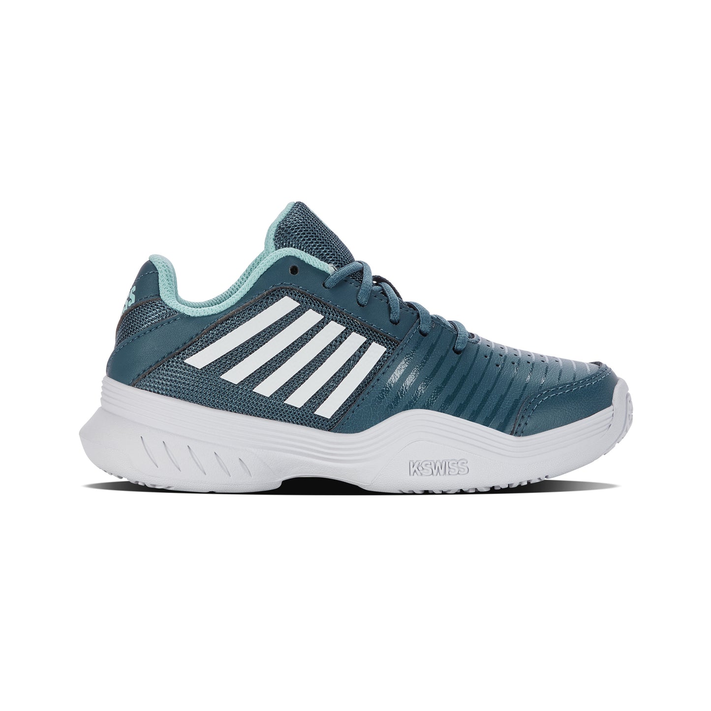 K-Swiss Court Express Omni Scarpa Per Tutte Le Superfici Bambini-Color Petrolio,Bianco