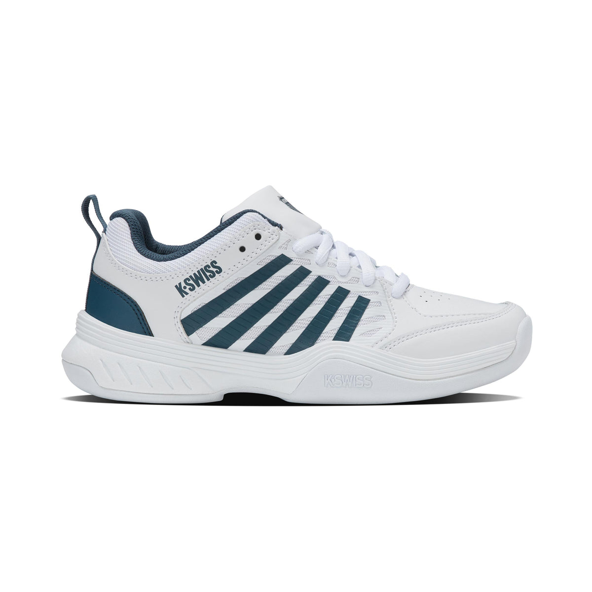 K-Swiss Court Express 2 Scarpa per tappeto Bambini - bianco, color petrolio