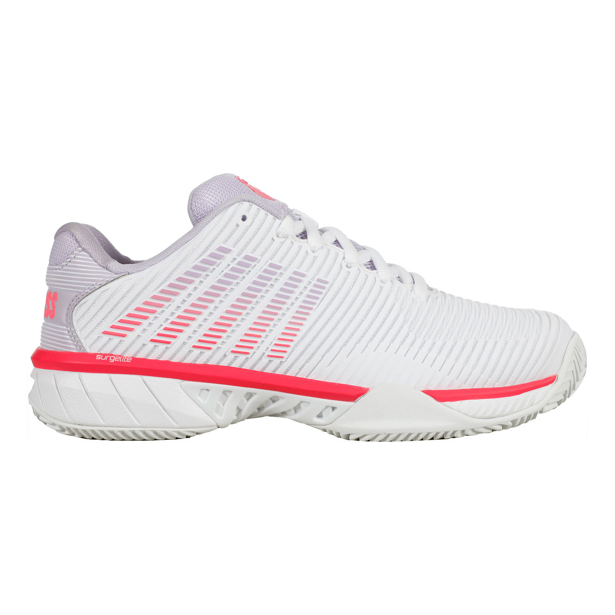 K-Swiss Hypercourt Express 2 Scarpa Per Terra Rossa Donna-Bianco,Corallo