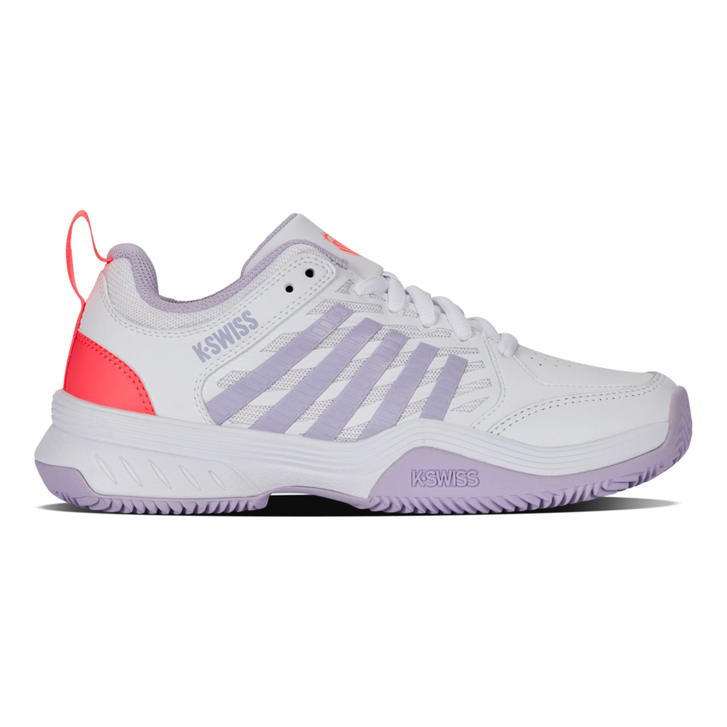 K-Swiss Court Express 2 Scarpa per terra rossa Donna - bianco, lilla