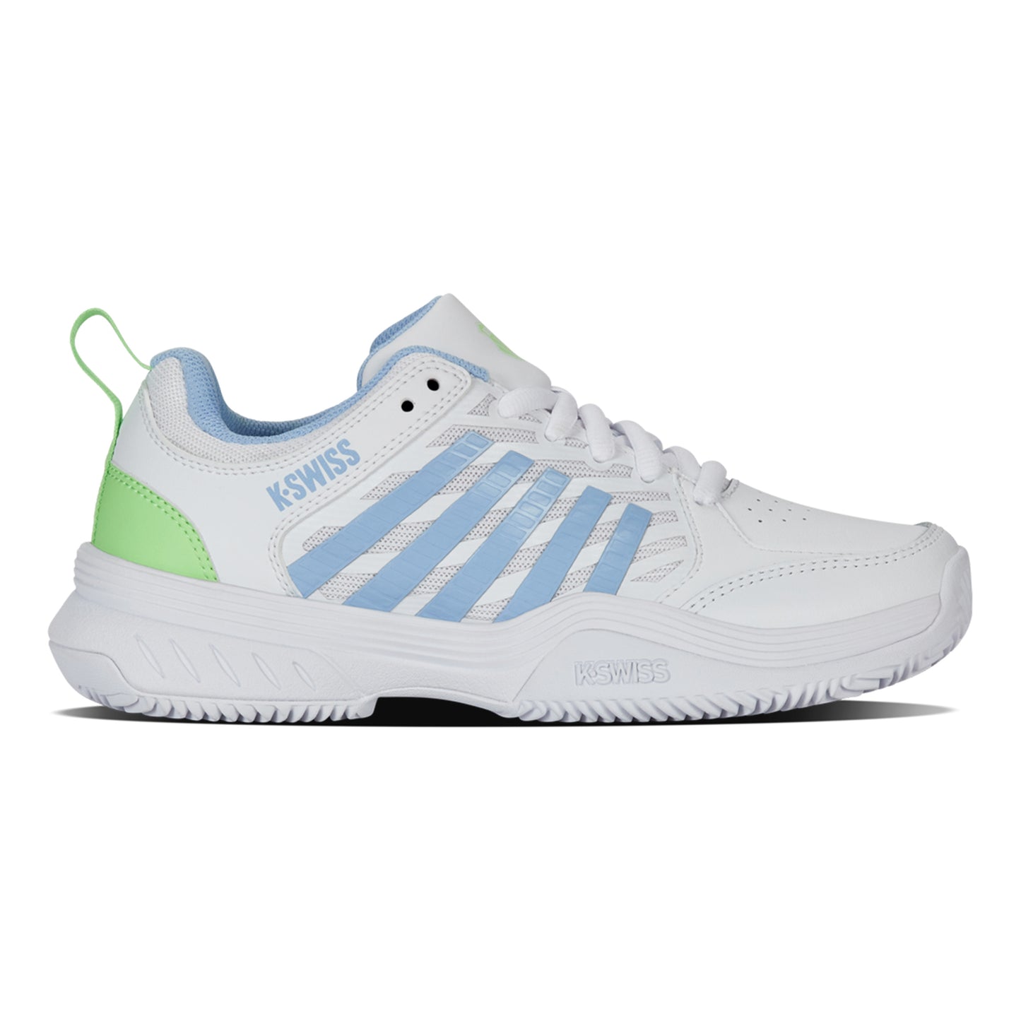 K-Swiss Court Express 2 Scarpa per terra rossa Donna - bianco, blu chiaro