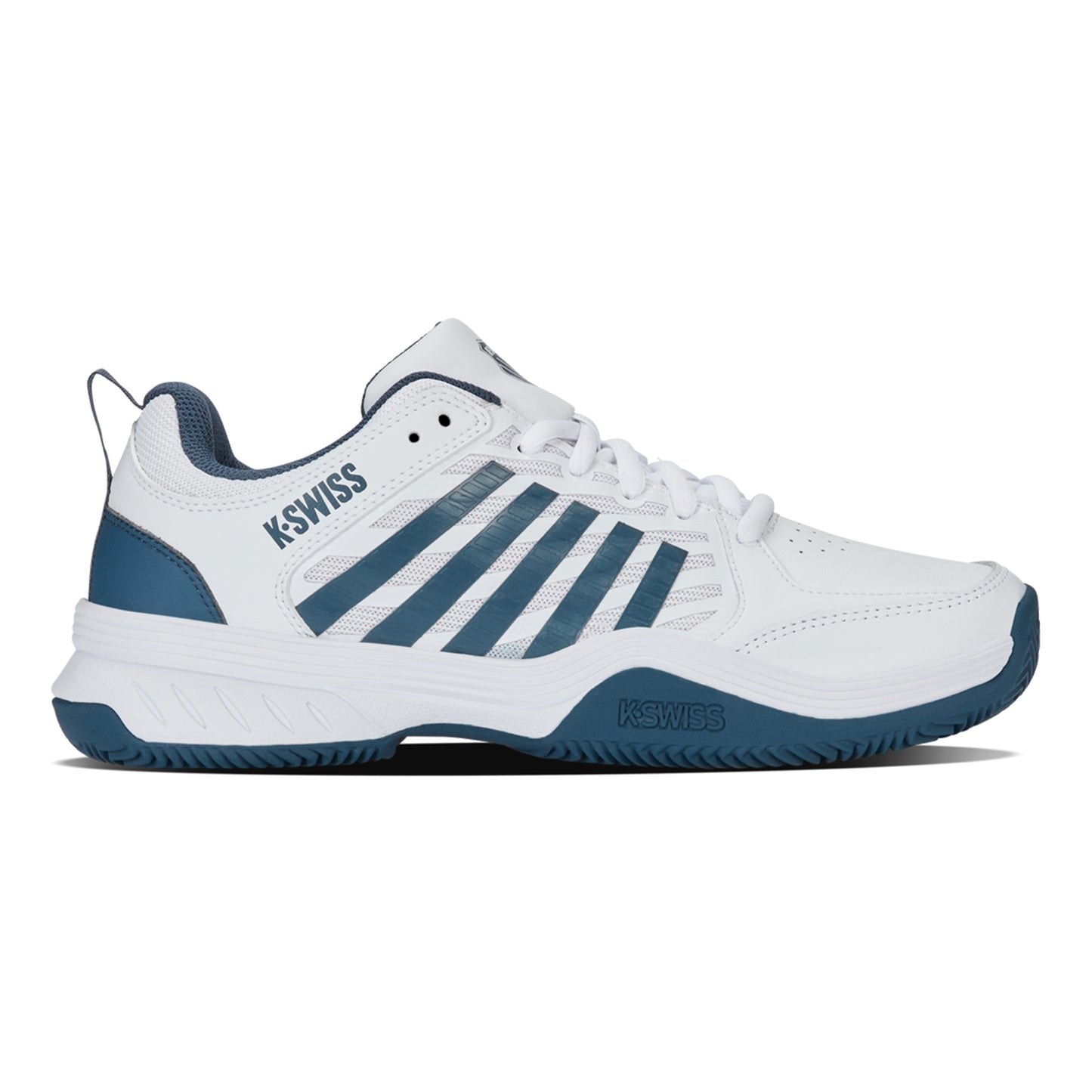 K-Swiss Court Express 2 Scarpa Per Terra Rossa Uomini-Bianco,Blu Scuro