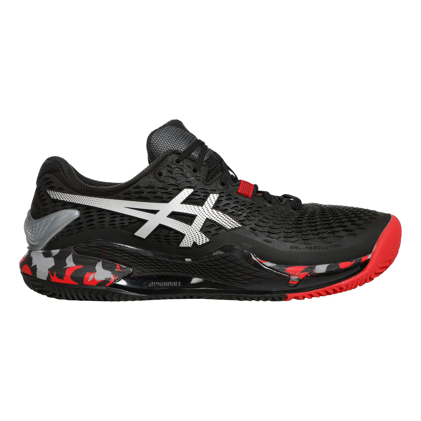 ASICS GEL-Resolution 9 Scarpa per terra rossa Uomini - nero, argento