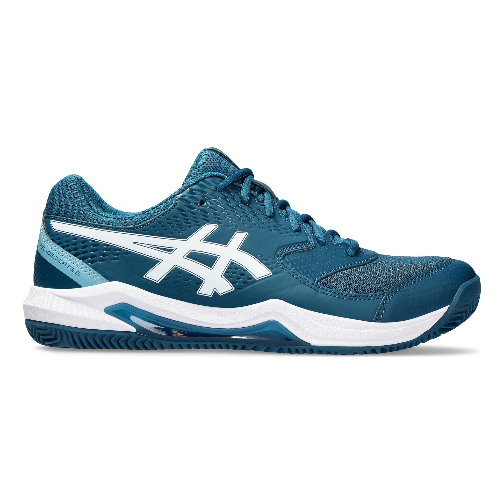 ASICS Gel-Dedicate 8 Scarpa per terra rossa Uomini - color petrolio, bianco