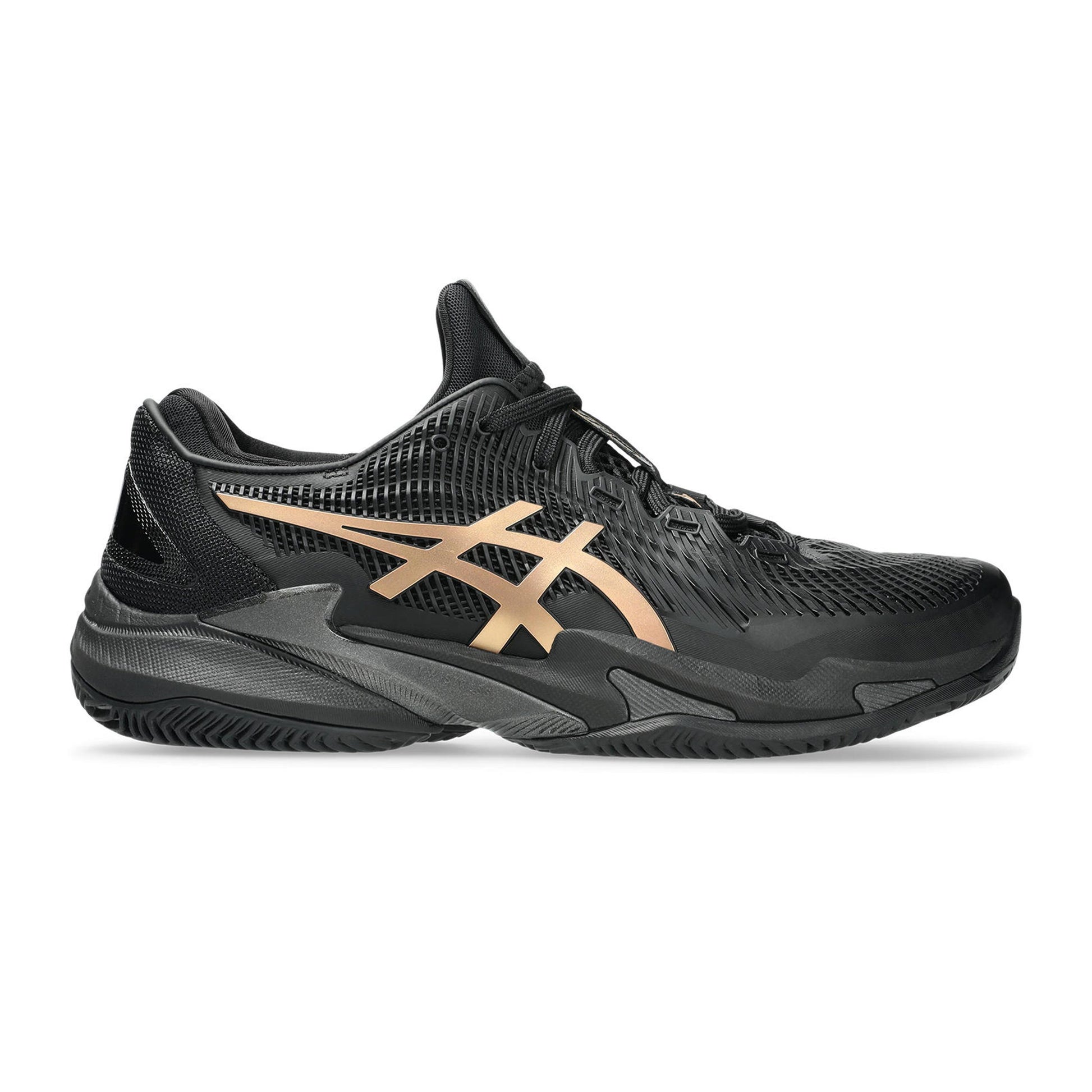 ASICS Court FF 3 Novak  Night Energy Scarpa per terra rossa Uomini - nero, oro