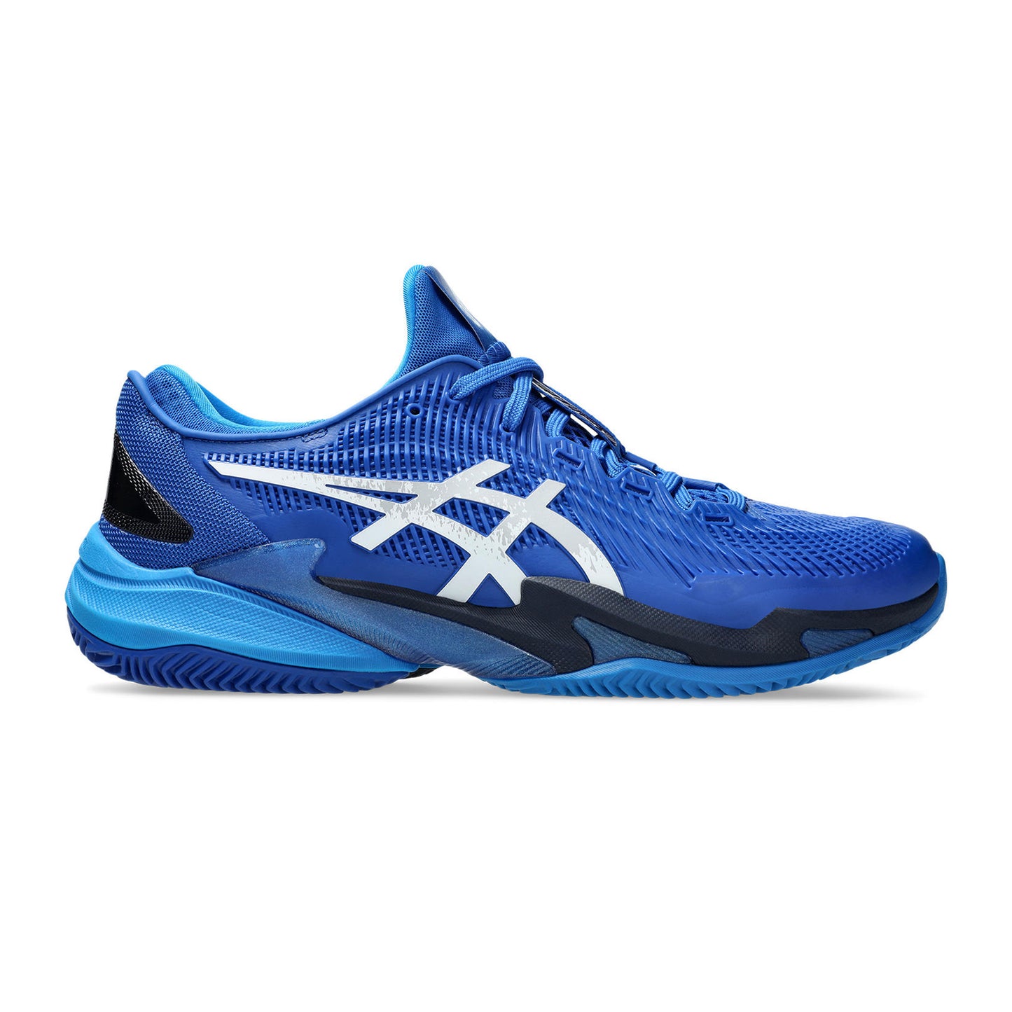 ASICS Court FF 3 Novak Scarpa per terra rossa Uomini - blu, argento