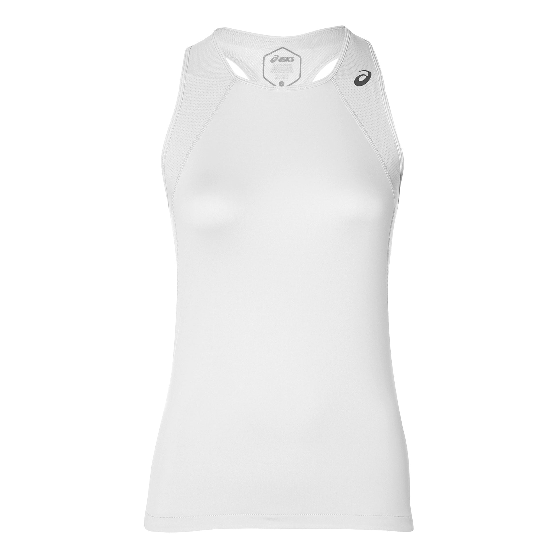 ASICS Club Canottiera Donna-Bianco,Nero