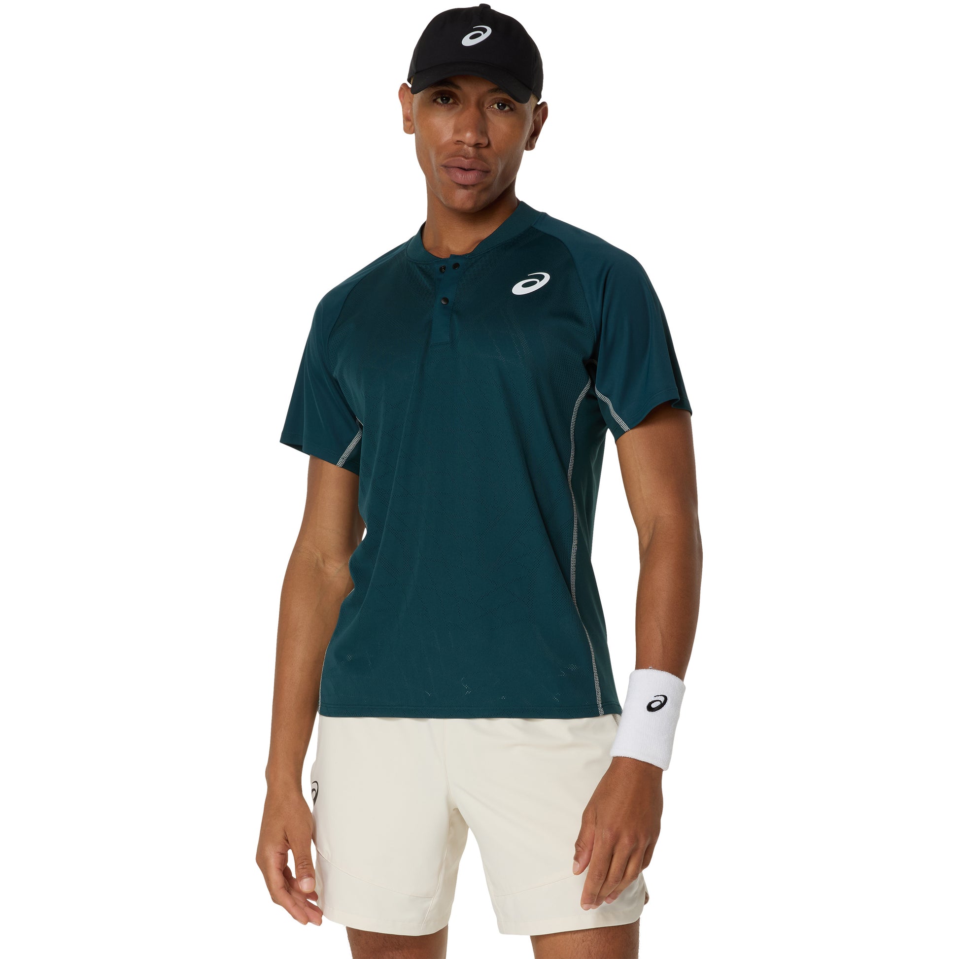 ASICS Match Actibreeze Polo Uomini-Verde Scuro