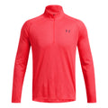 Tech Textured Half-Zip Manica lunga Uomini - rosso,