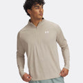 Tech Textured Half-Zip Manica lunga Uomini - marrone,