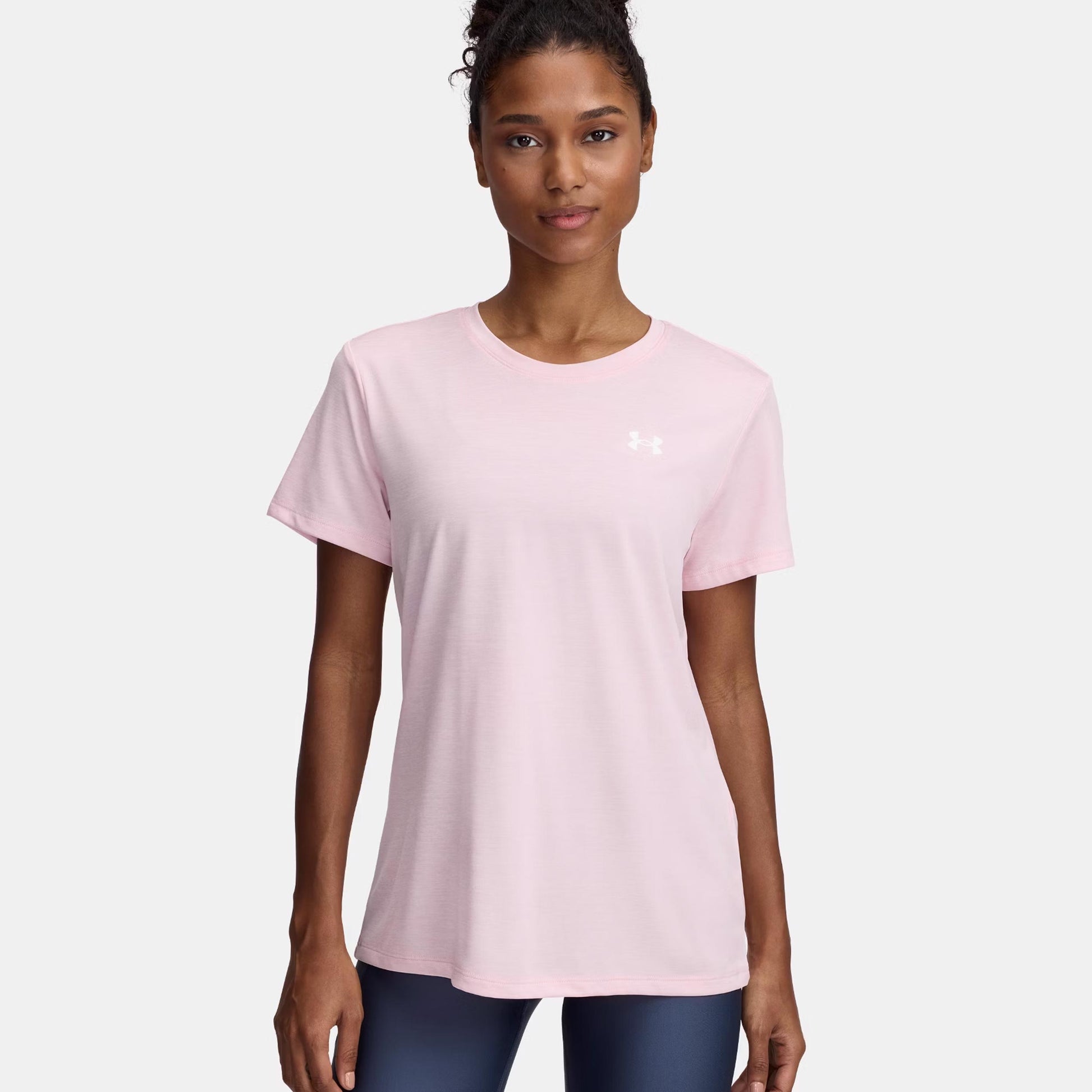 Under Armour Tech Twist Maglietta Donna - rosa, bianco