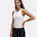 Motion High Neck Canottiera Donna-Bianco