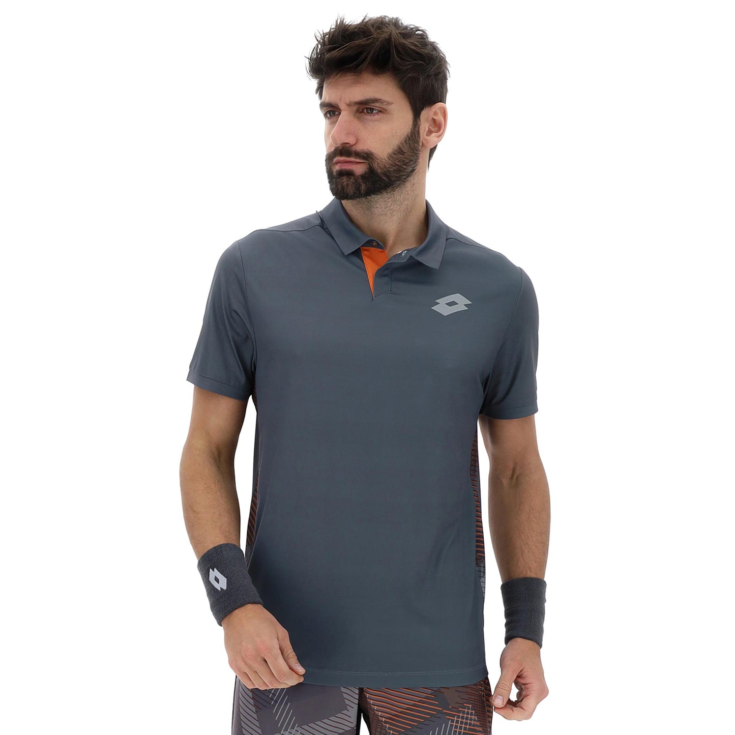 Lotto Tech IV Polo Uomini-grigio chiaro