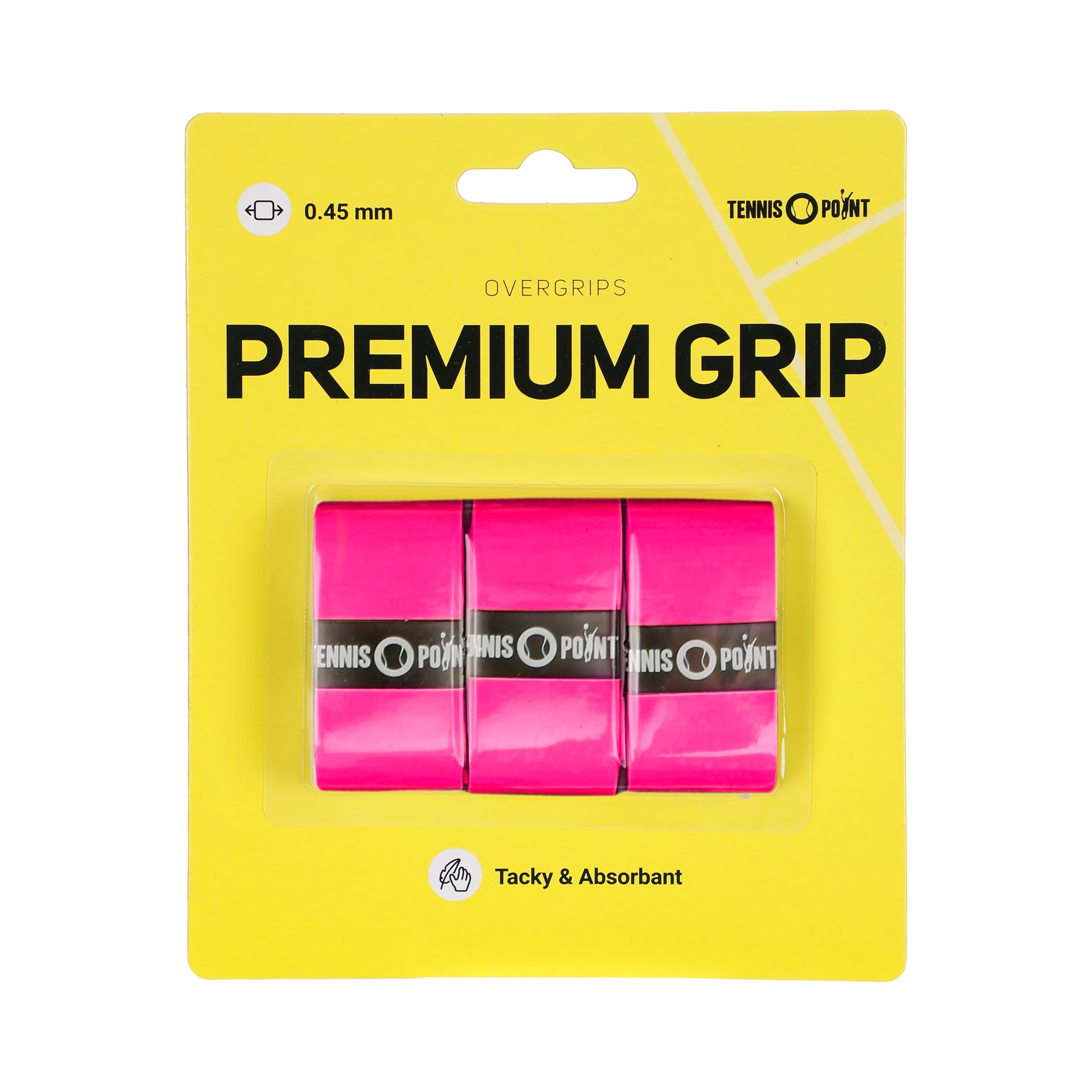 Tennis-Point Premium Grip Confezione Da 3-Rosa
