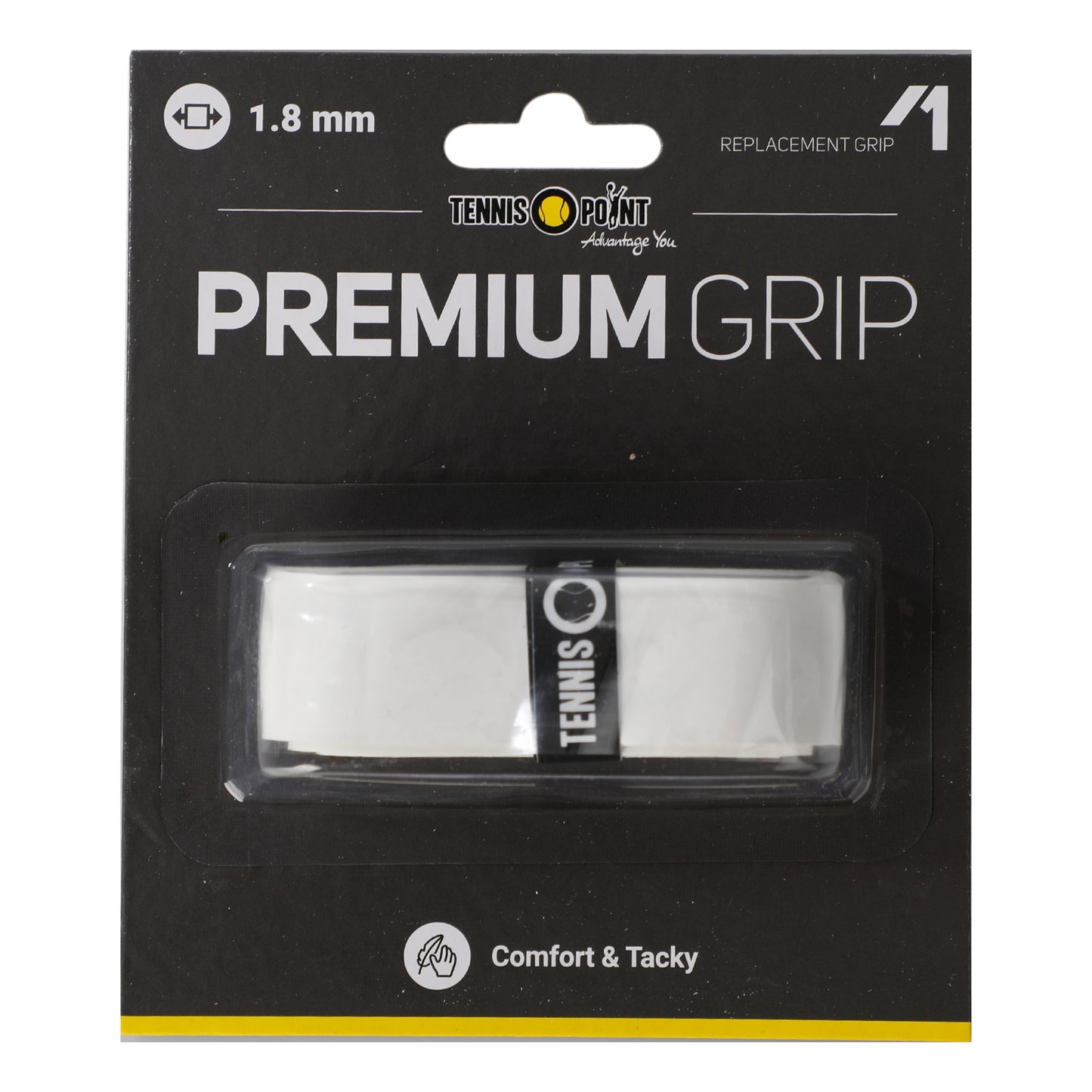 Tennis-Point Premium Grip Confezione Da 1-Bianco