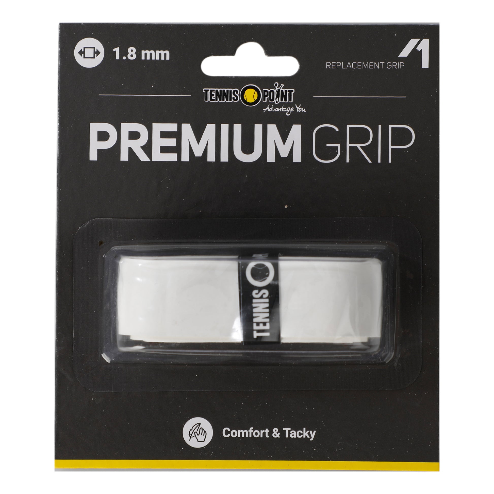 Tennis-Point Premium Grip Confezione Da 1-Bianco
