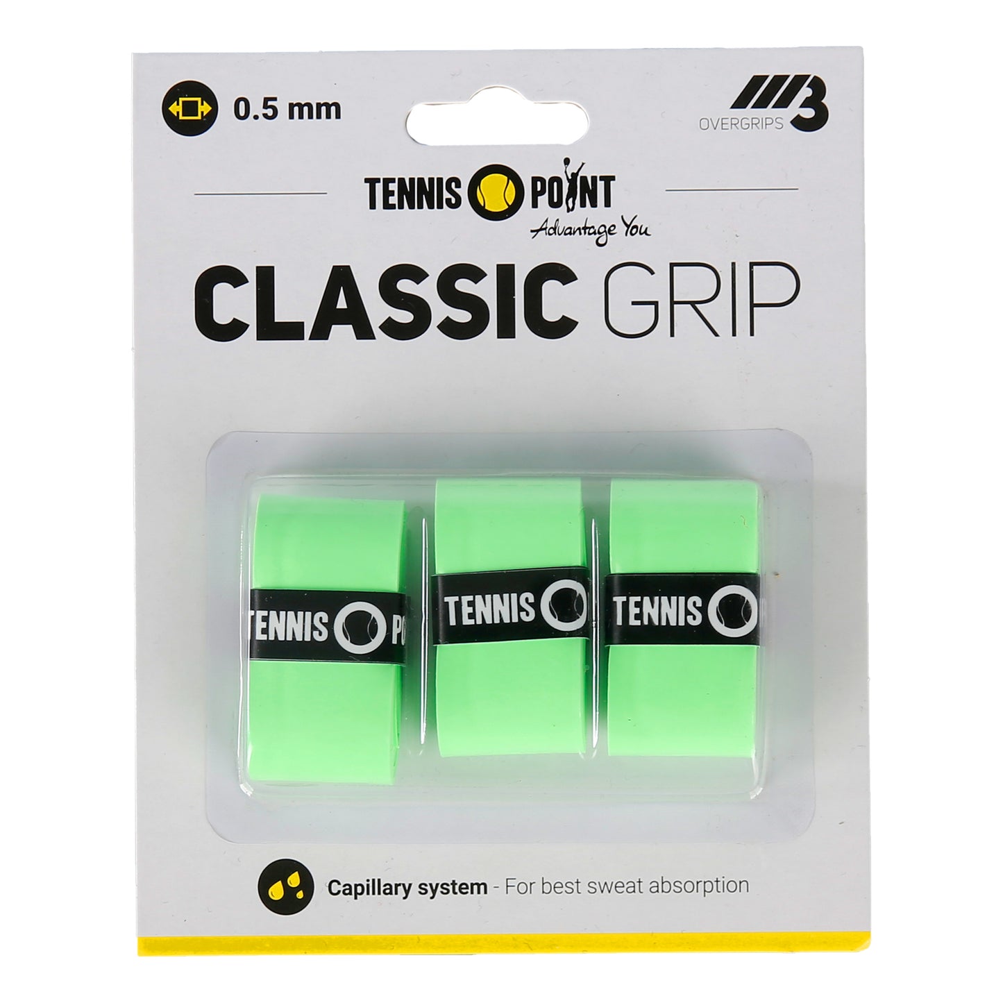Tennis-Point Classic Grip Confezione da 3 - verde