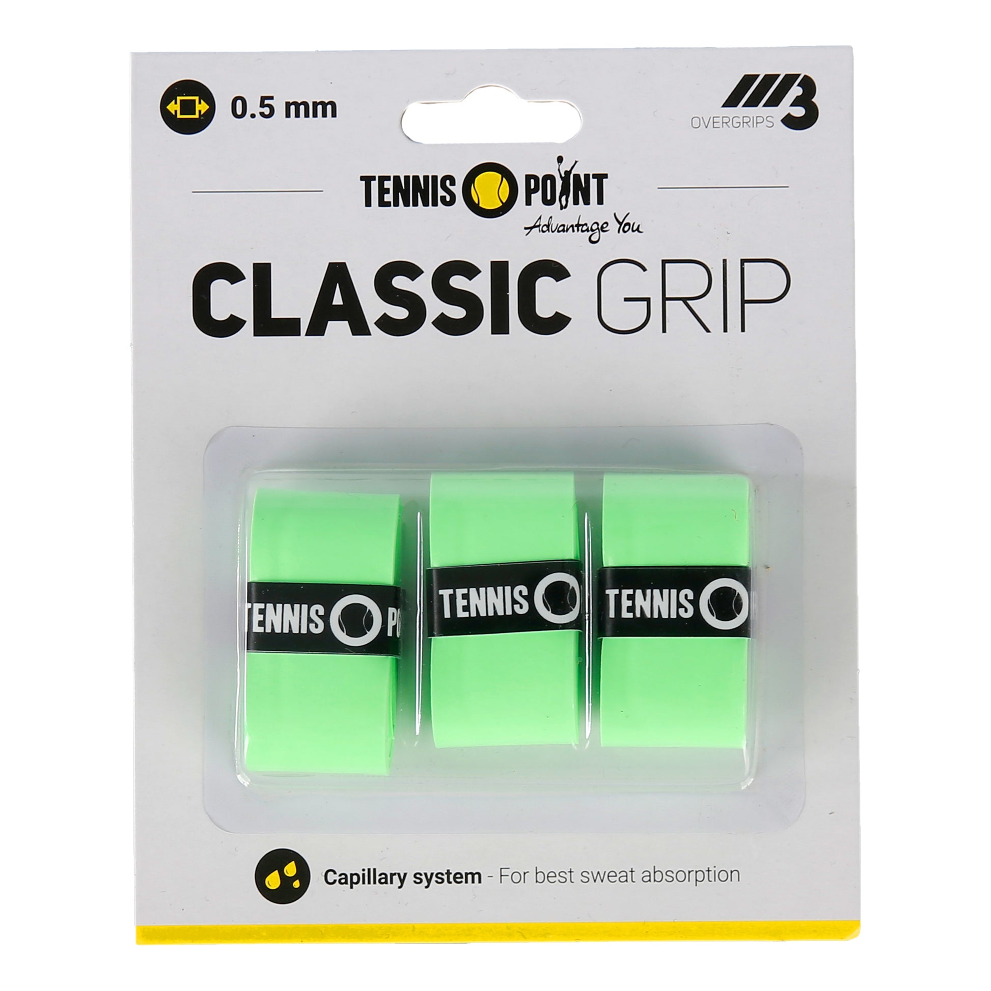 Tennis-Point Classic Grip Confezione da 3 - verde