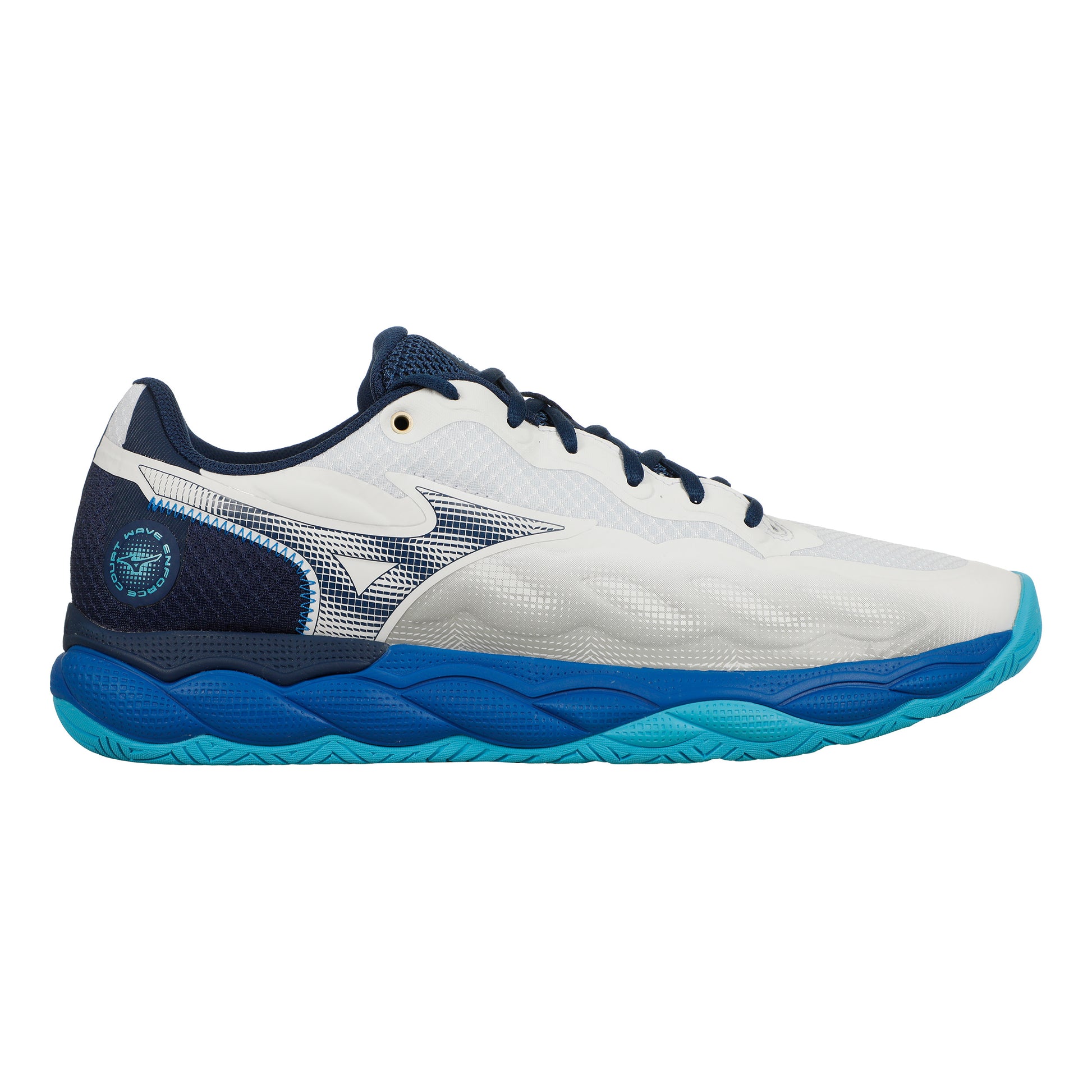 Mizuno Wave Enforce Court Scarpa per tutte le superfici Uomini - bianco, blu scuro