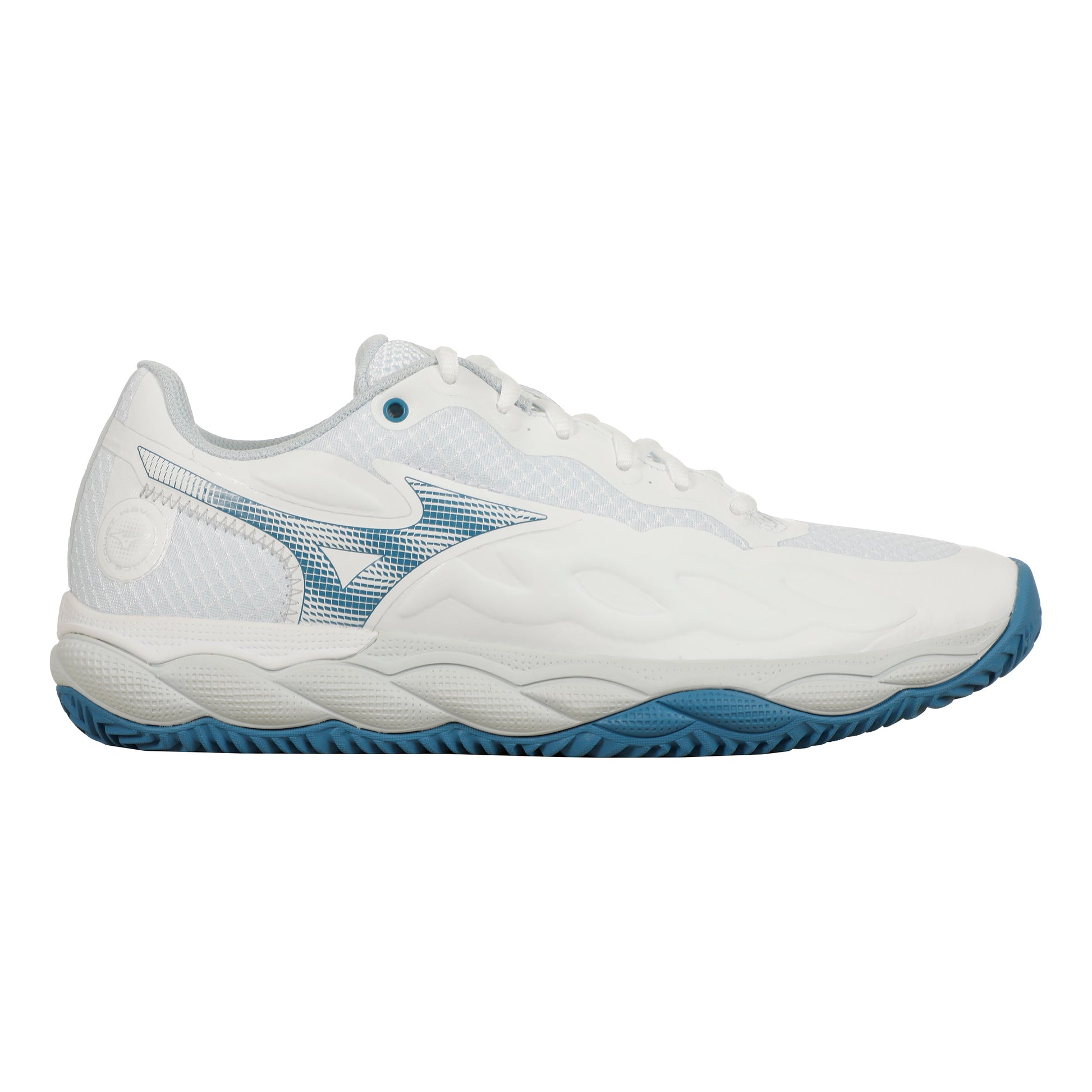 Mizuno Wave Enforce Court Scarpa per terra rossa Donna - bianco, blu