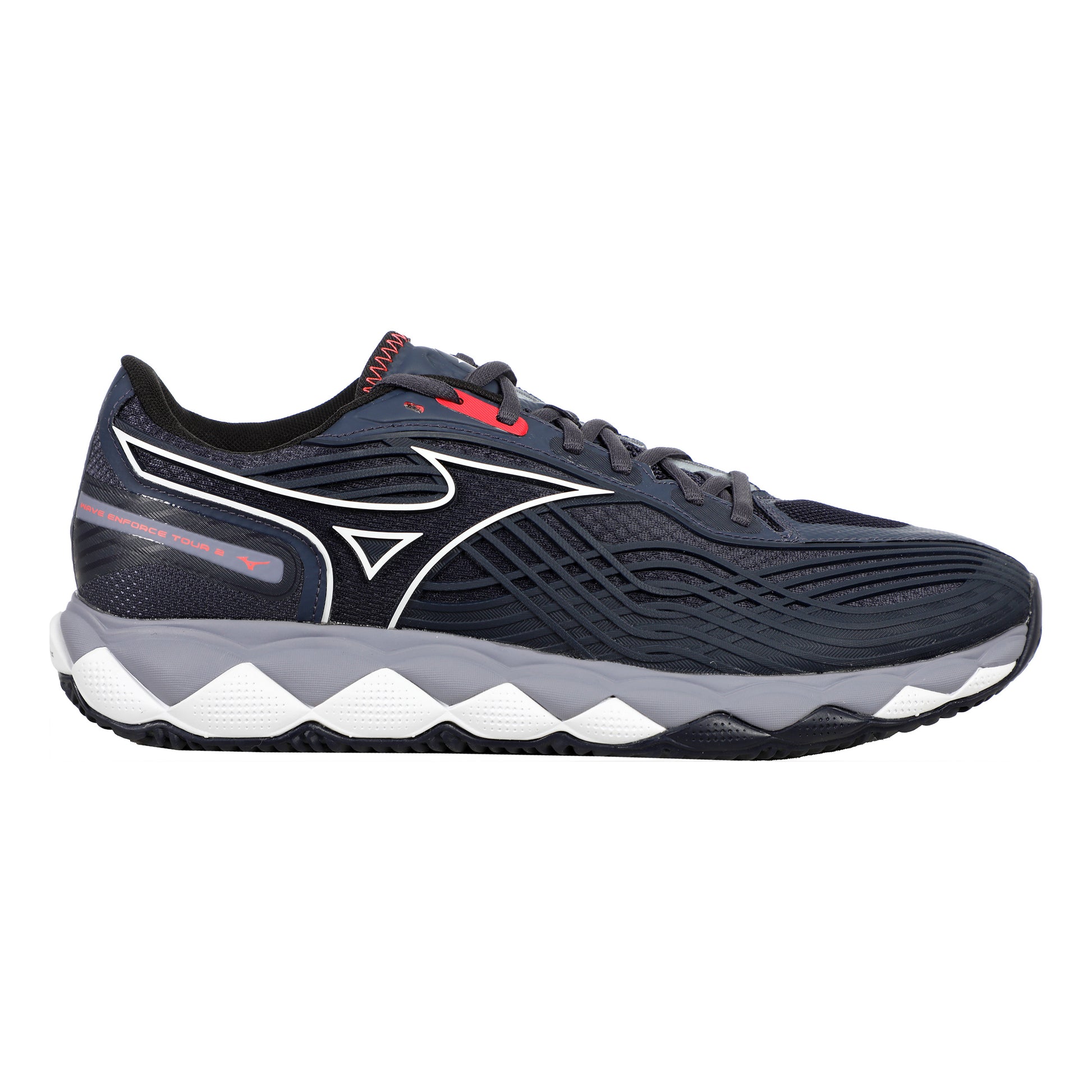 Mizuno Wave Enforce Tour 2 Scarpa Per Terra Rossa Uomini-Grigio,Bianco