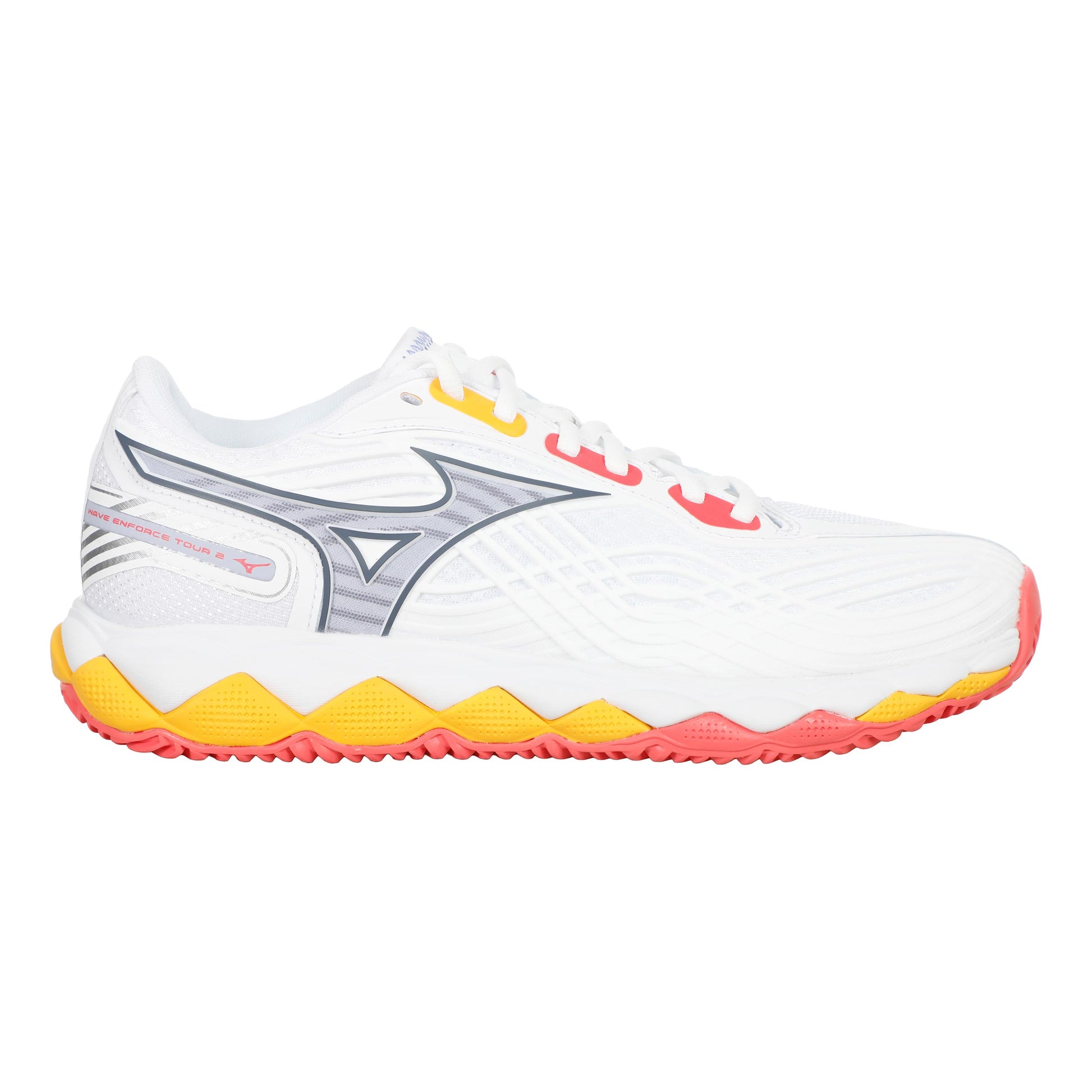 Mizuno Wave Enforce Tour 2 Scarpa Per Terra Rossa Donna-Bianco,Blu Chiaro