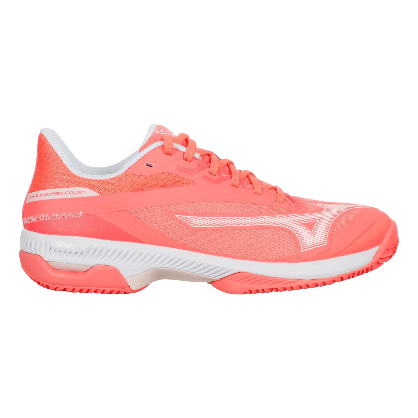 Mizuno Wave Exceed Court Scarpa Per Terra Rossa Donna-Corallo,Bianco