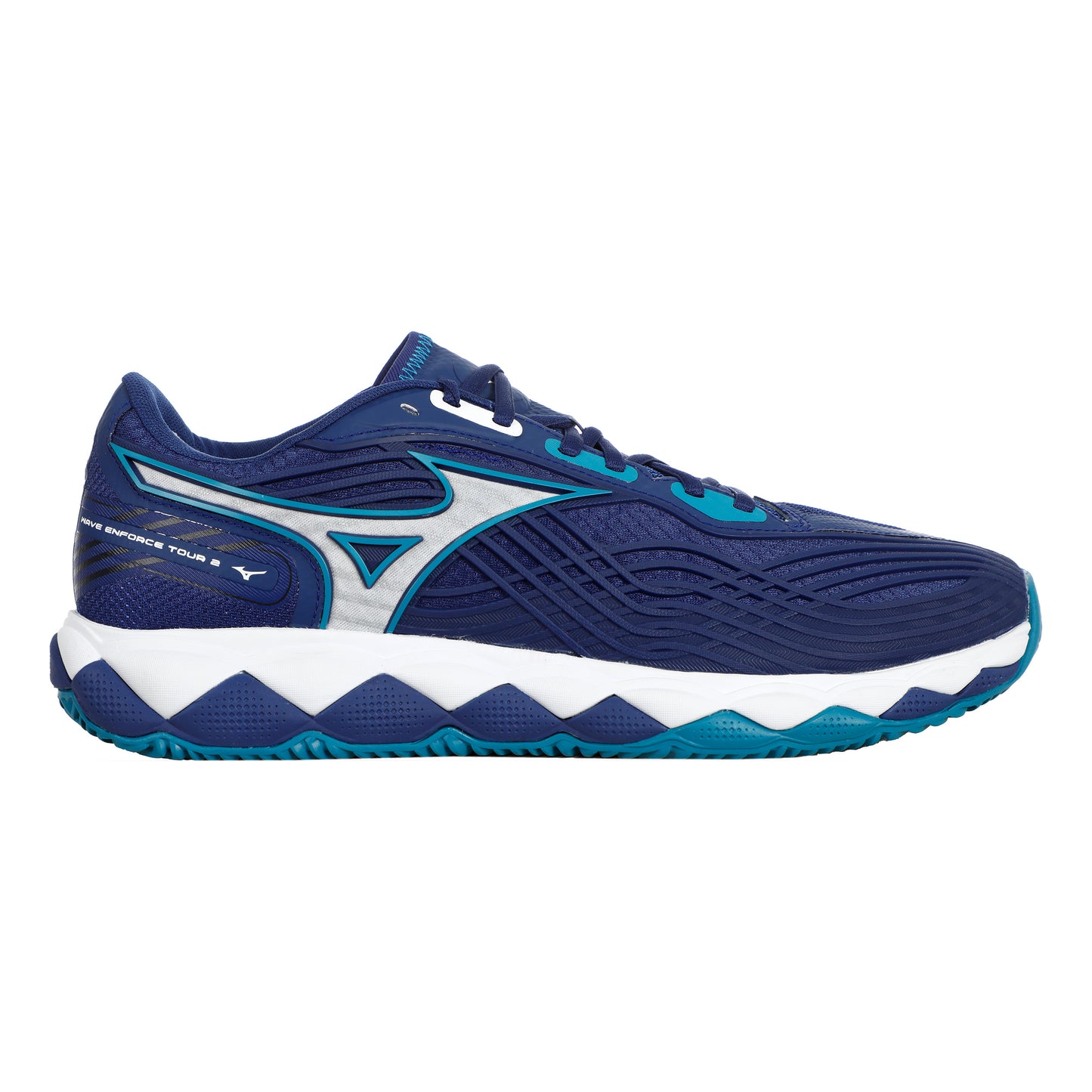 Mizuno Wave Enforce Tour 2 Scarpa Per Terra Rossa Uomini-Blu,Bianco