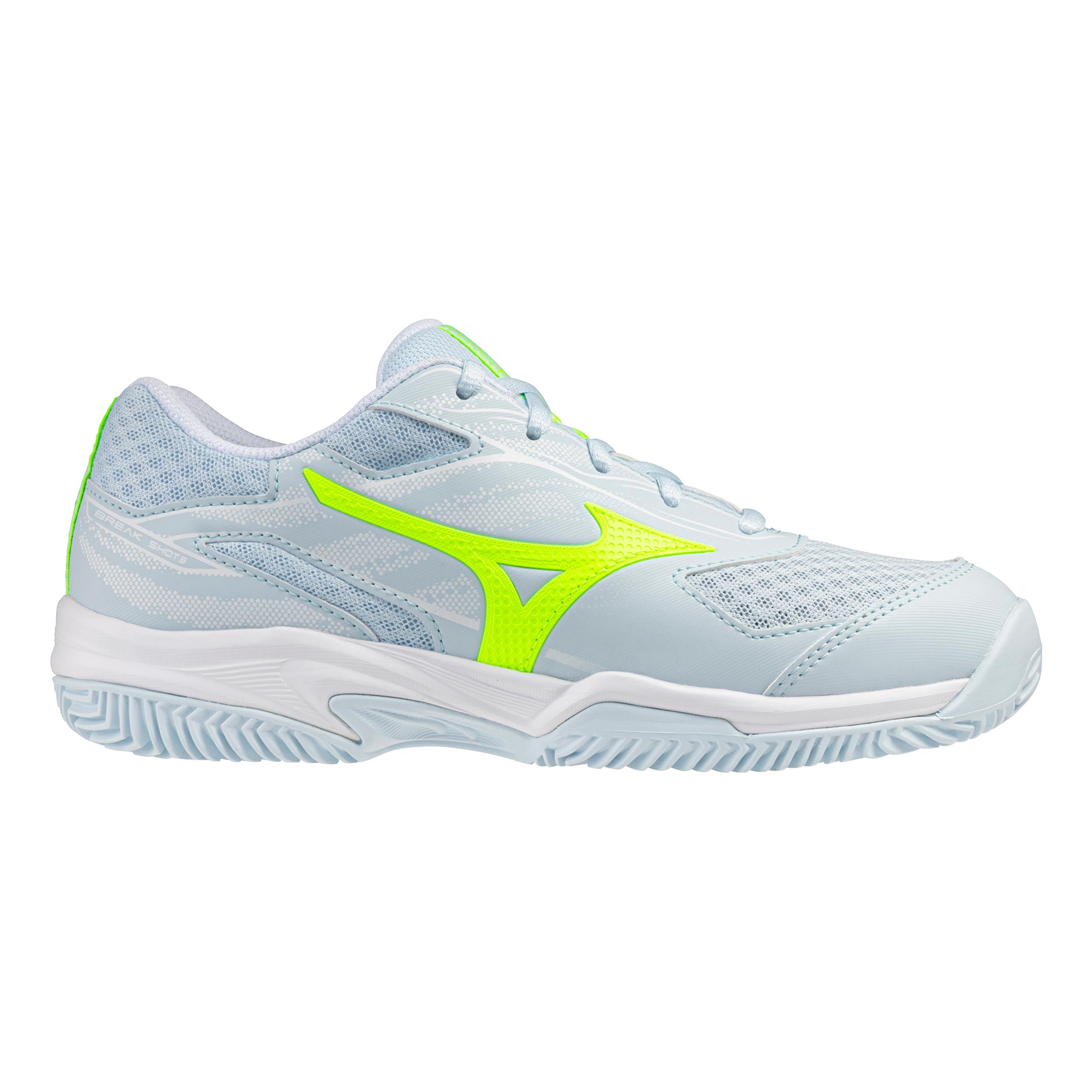 Mizuno Break Shot 5 Scarpa per tutte le superfici Donna-bianco, giallo neon