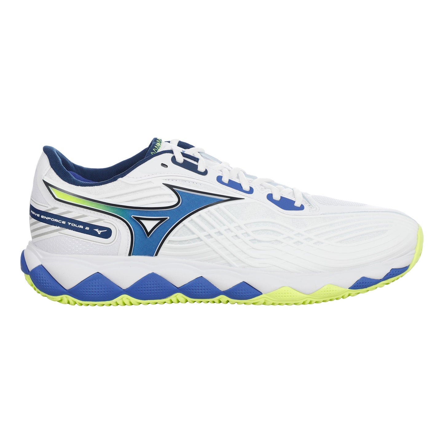 Mizuno Wave Enforce Tour 2 Scarpa per terra rossa Uomini - bianco, blu