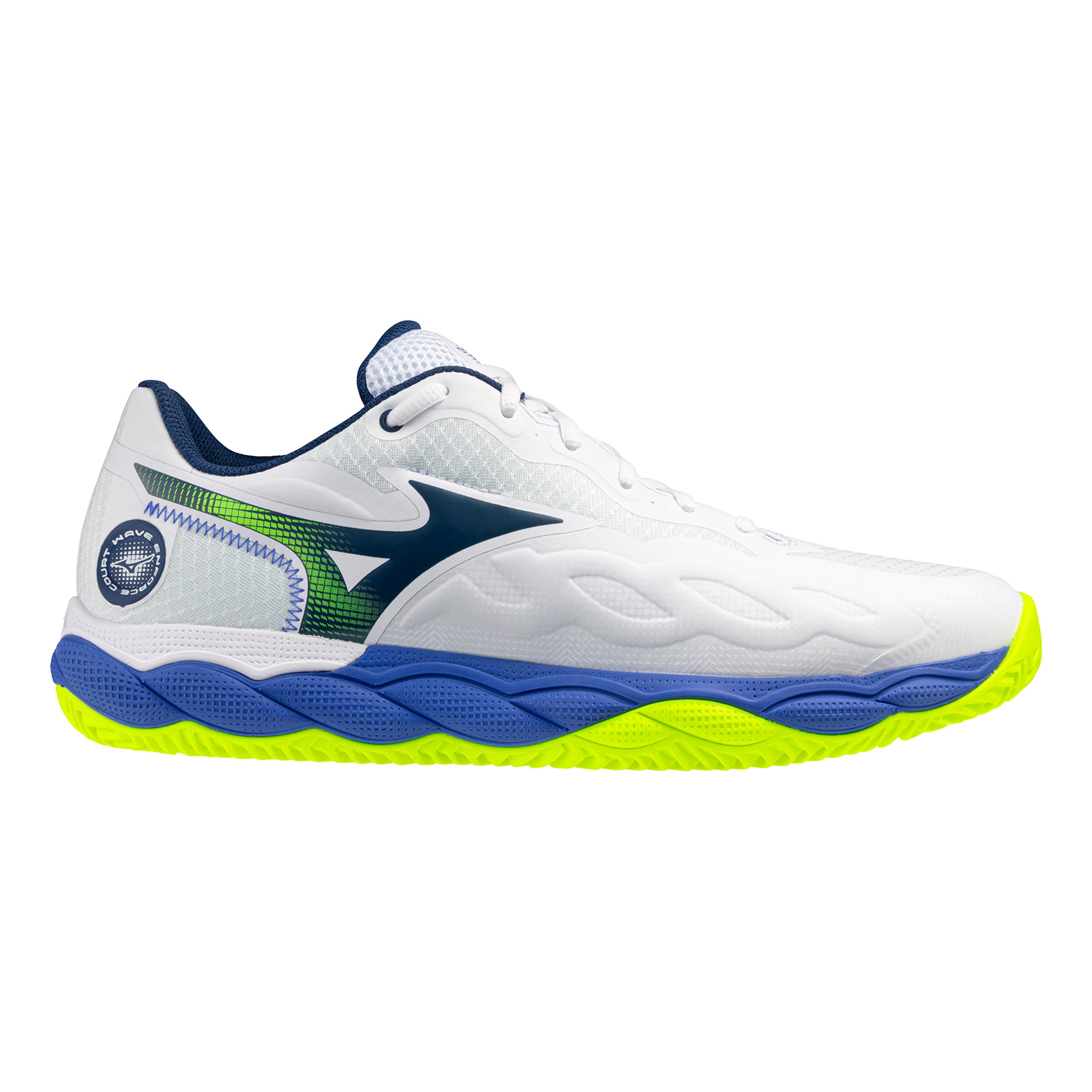 Mizuno Wave Enforce Court Scarpa per terra rossa Uomini - bianco, blu